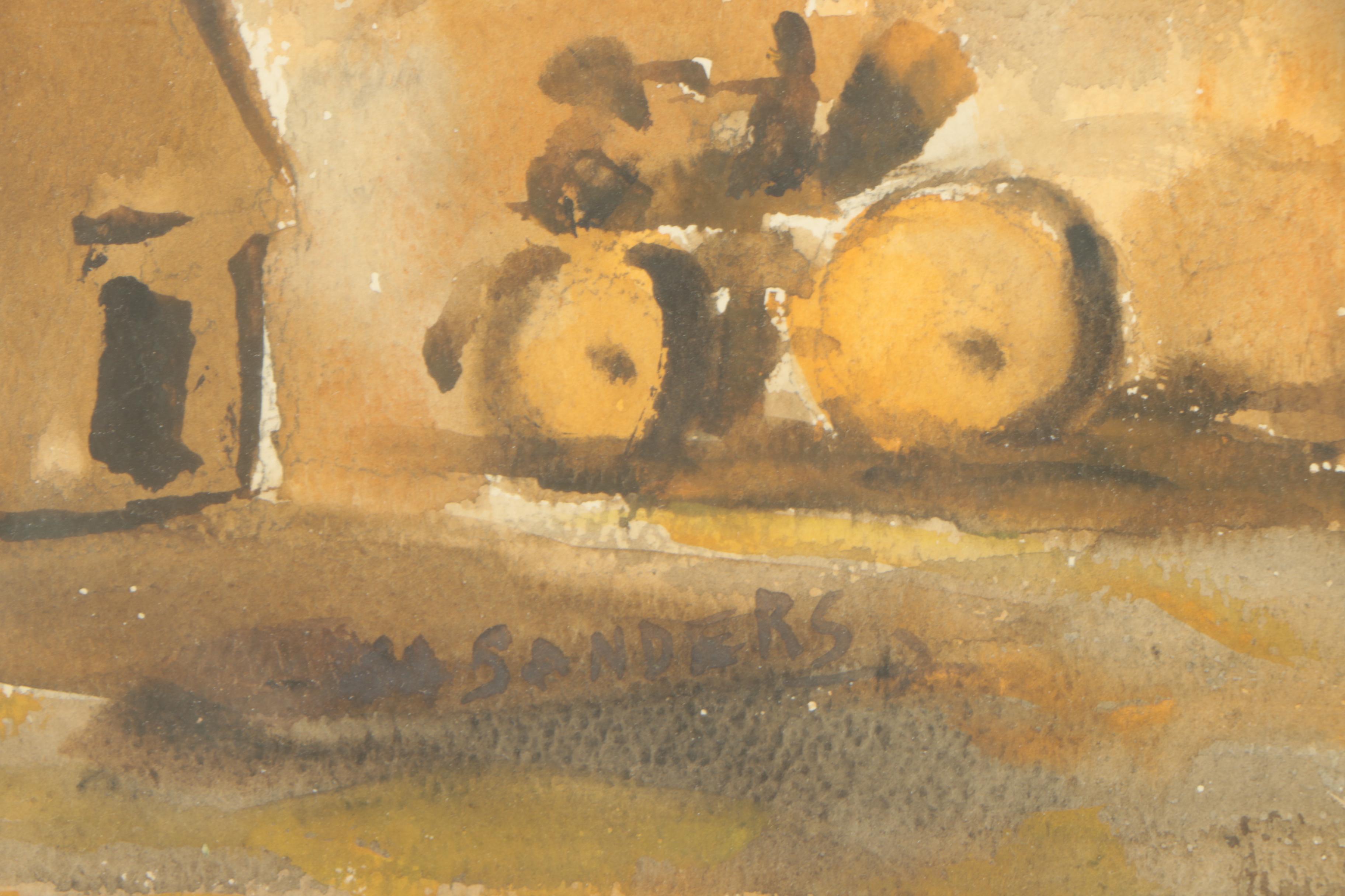 M. Sanders Mid to Late 20th Century Watercolor Painting