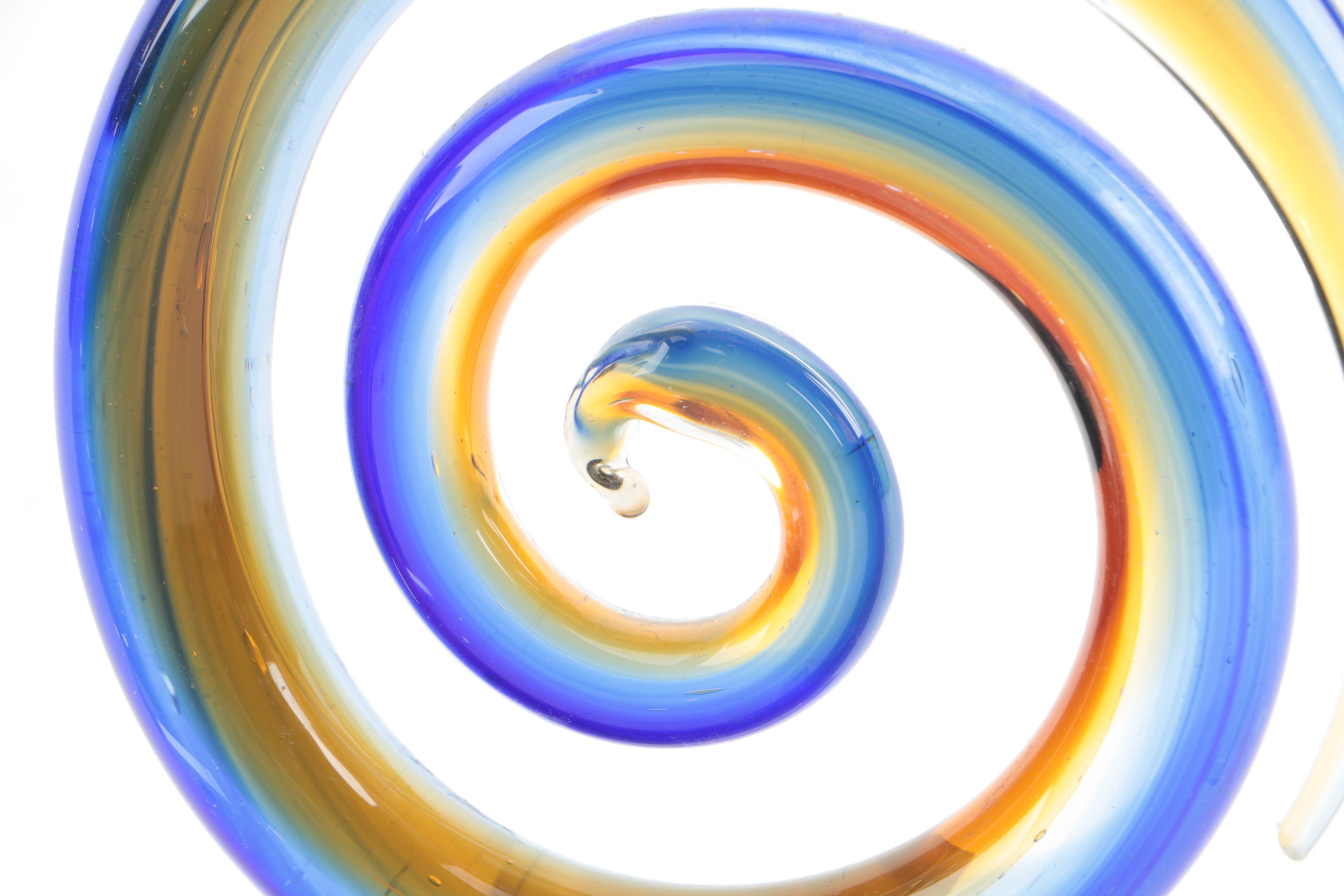 Murano Spiral Art Glass Sculptures