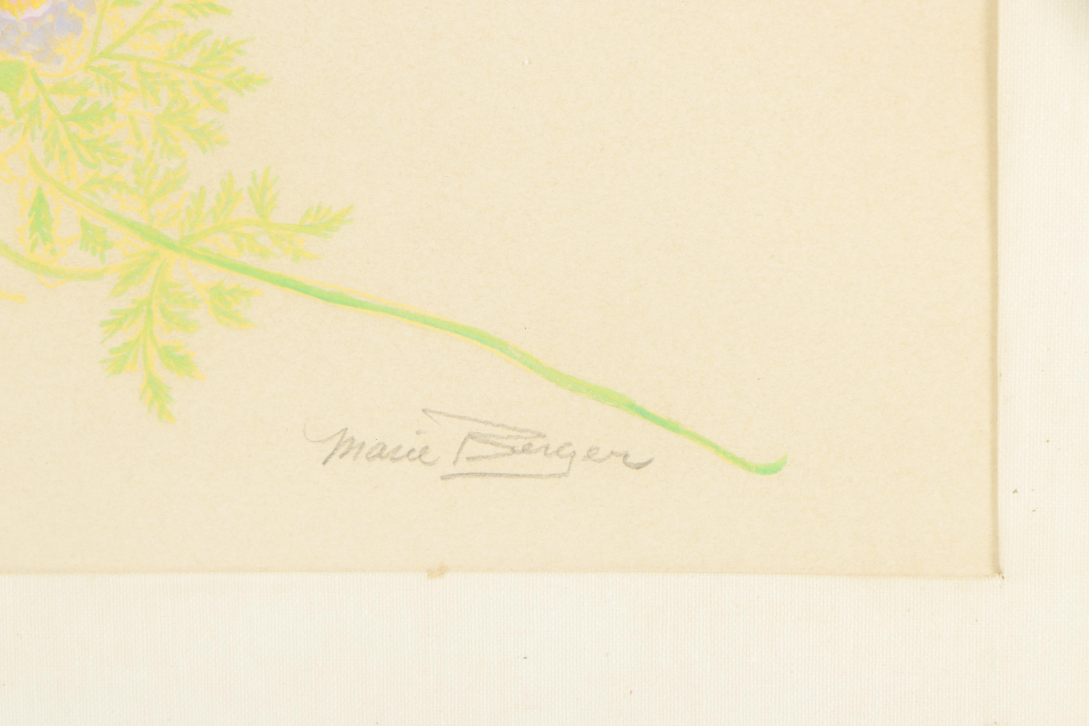 Marie Berger Late 20th Century Acrylic Painting