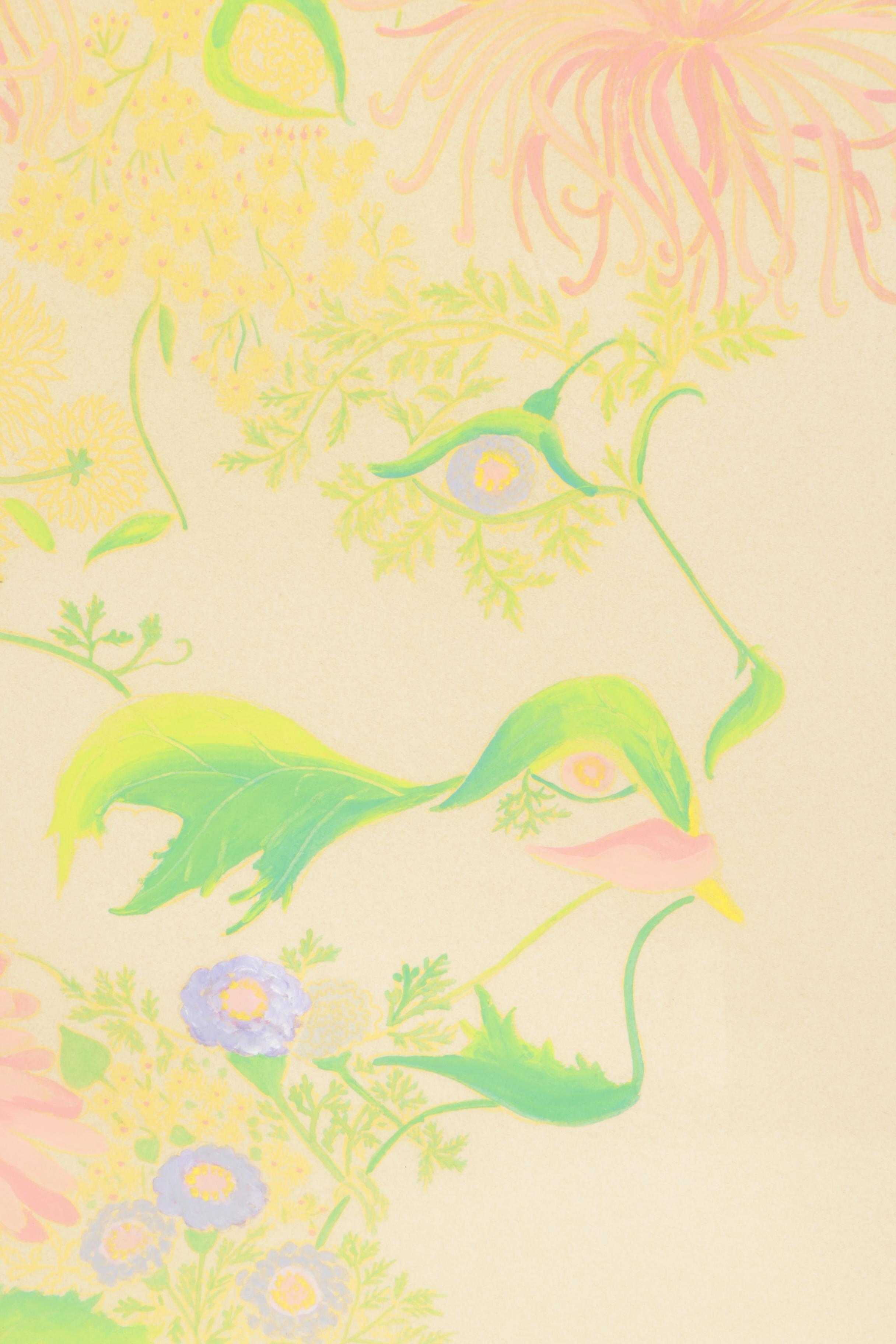 Marie Berger Late 20th Century Acrylic Painting