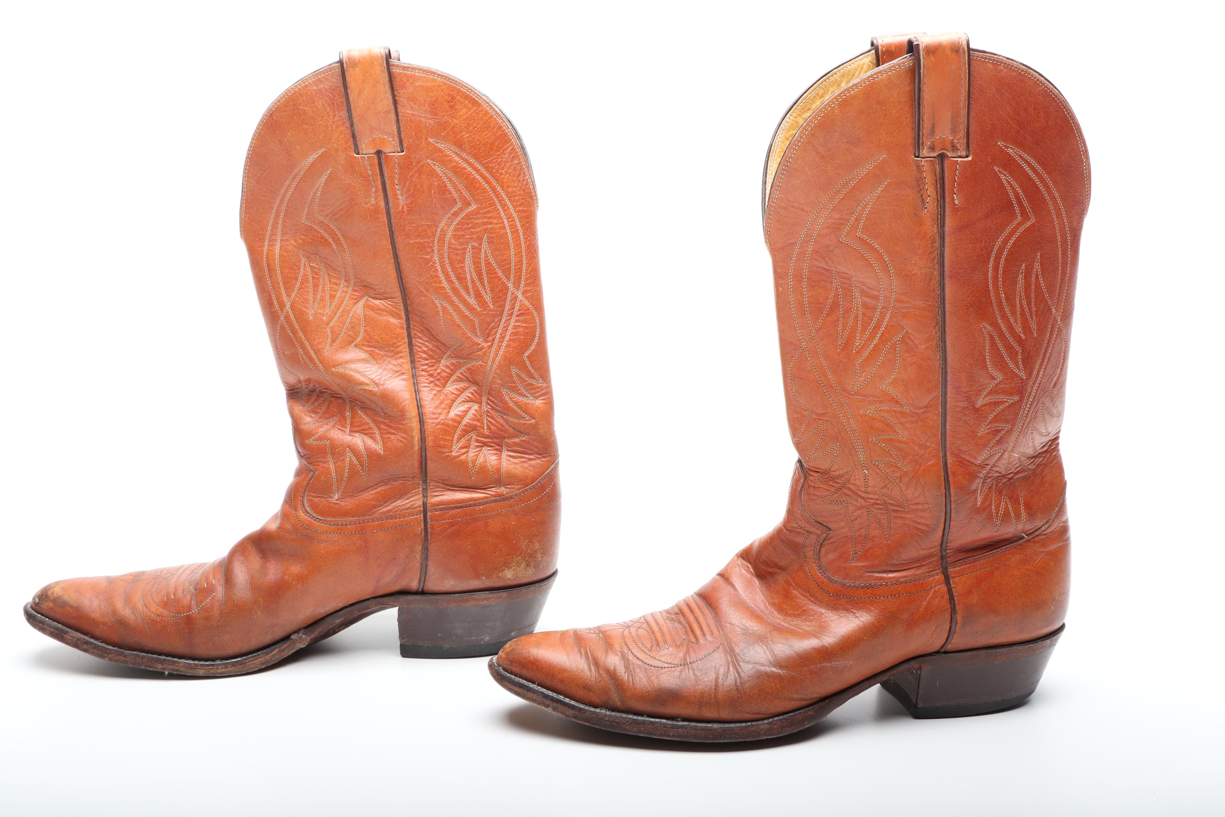 Men's Vintage Justin Crocodile and Leather Cowboy Boots