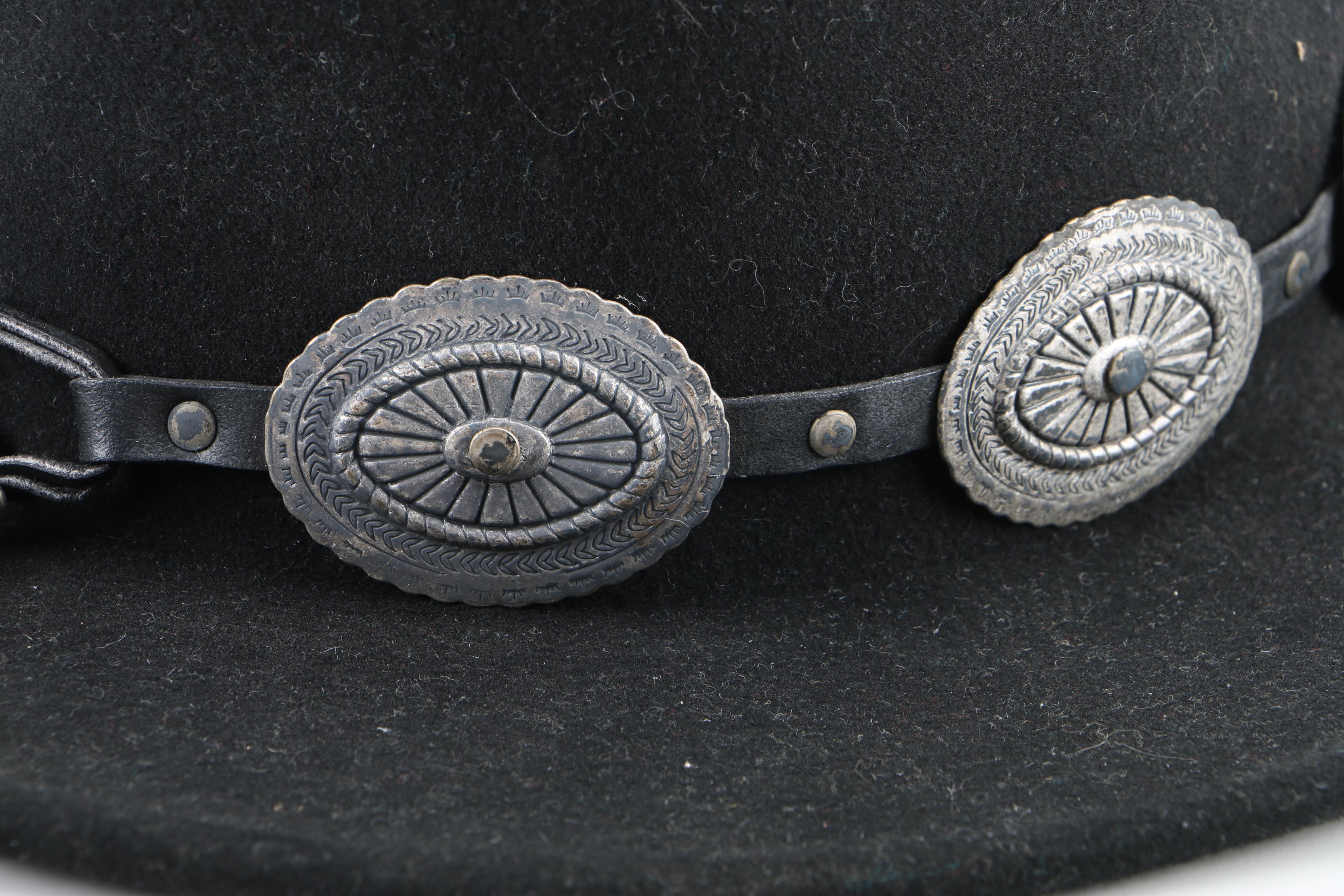 Men's Vintage Bailey Black Fur Felt Western Hats