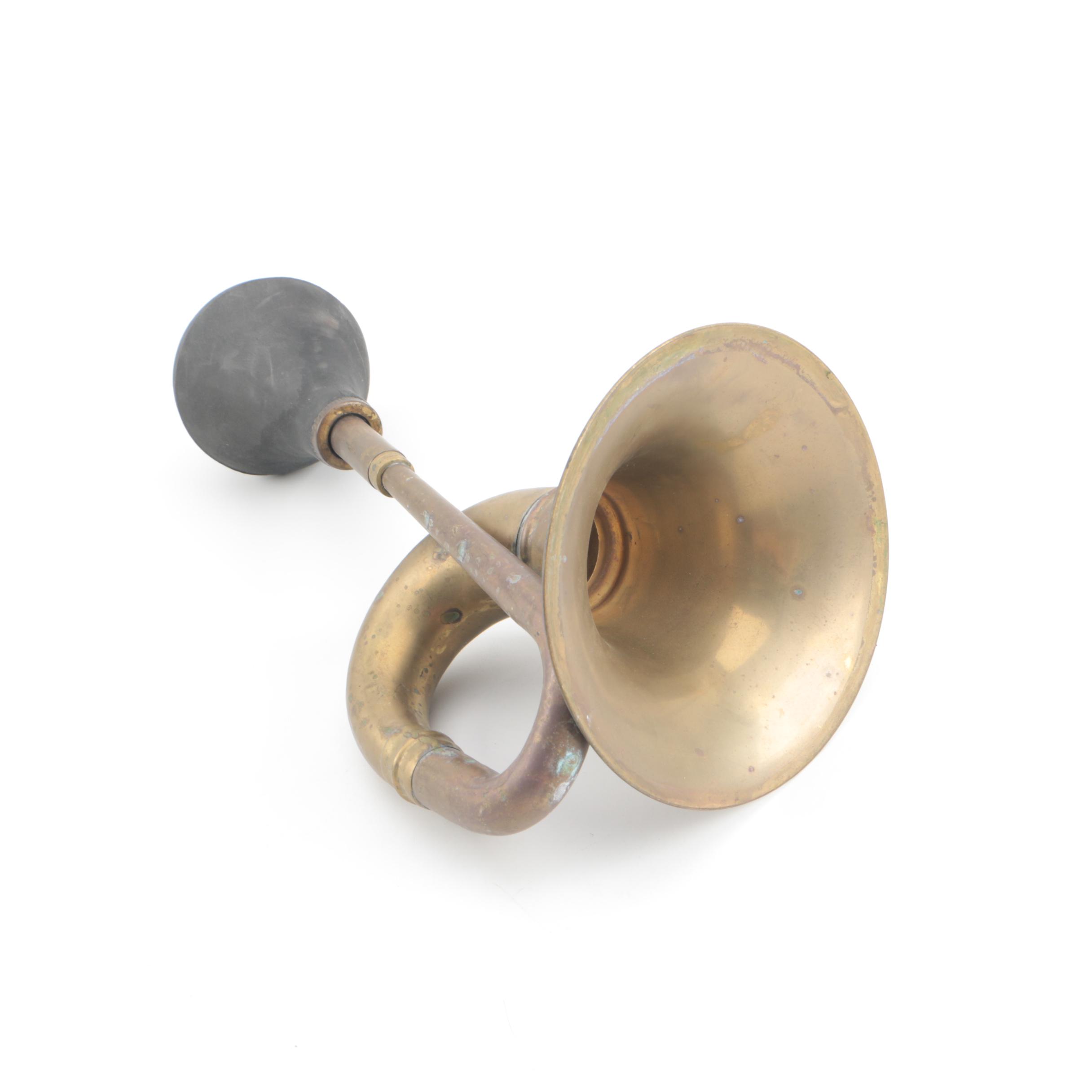Vintage Brass Automobile Horn