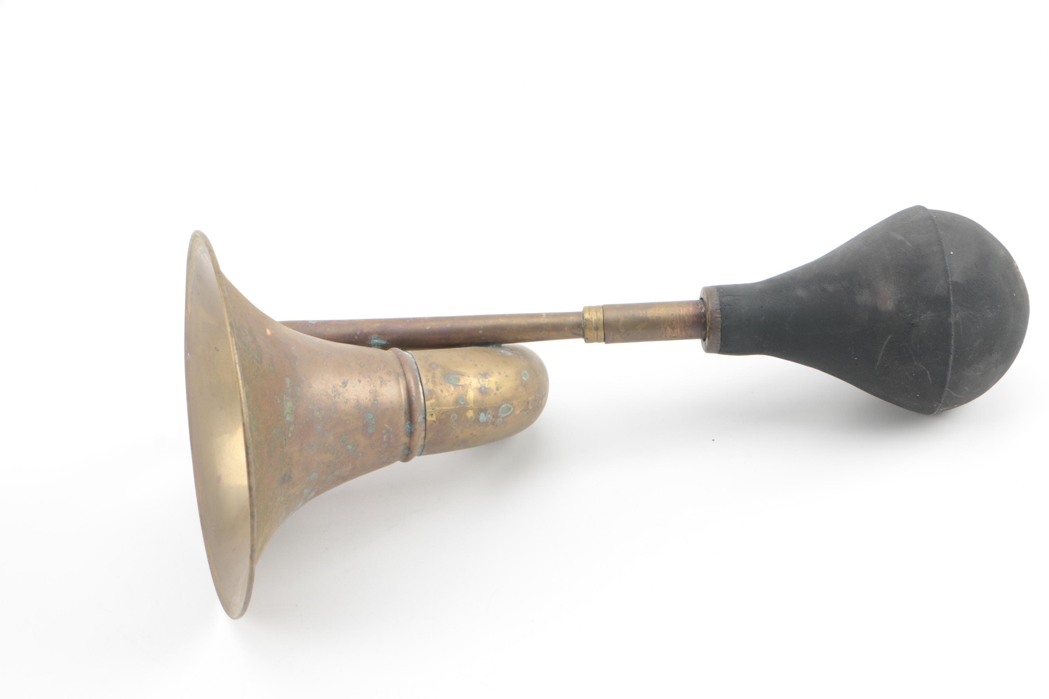 Vintage Brass Automobile Horn