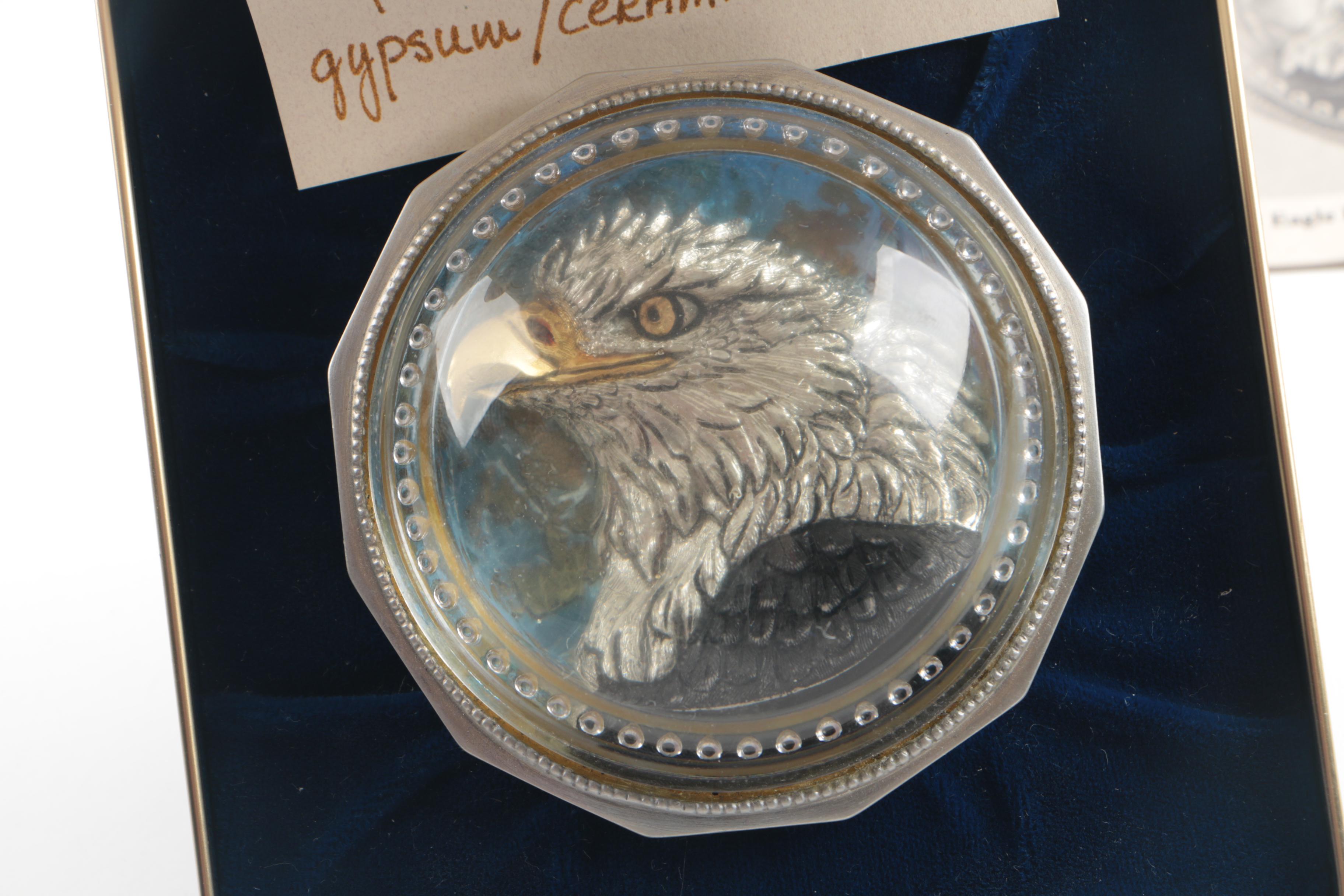 Vintage Limited Edition Meadow Mountain Designs Bald Eagle Paperweight
