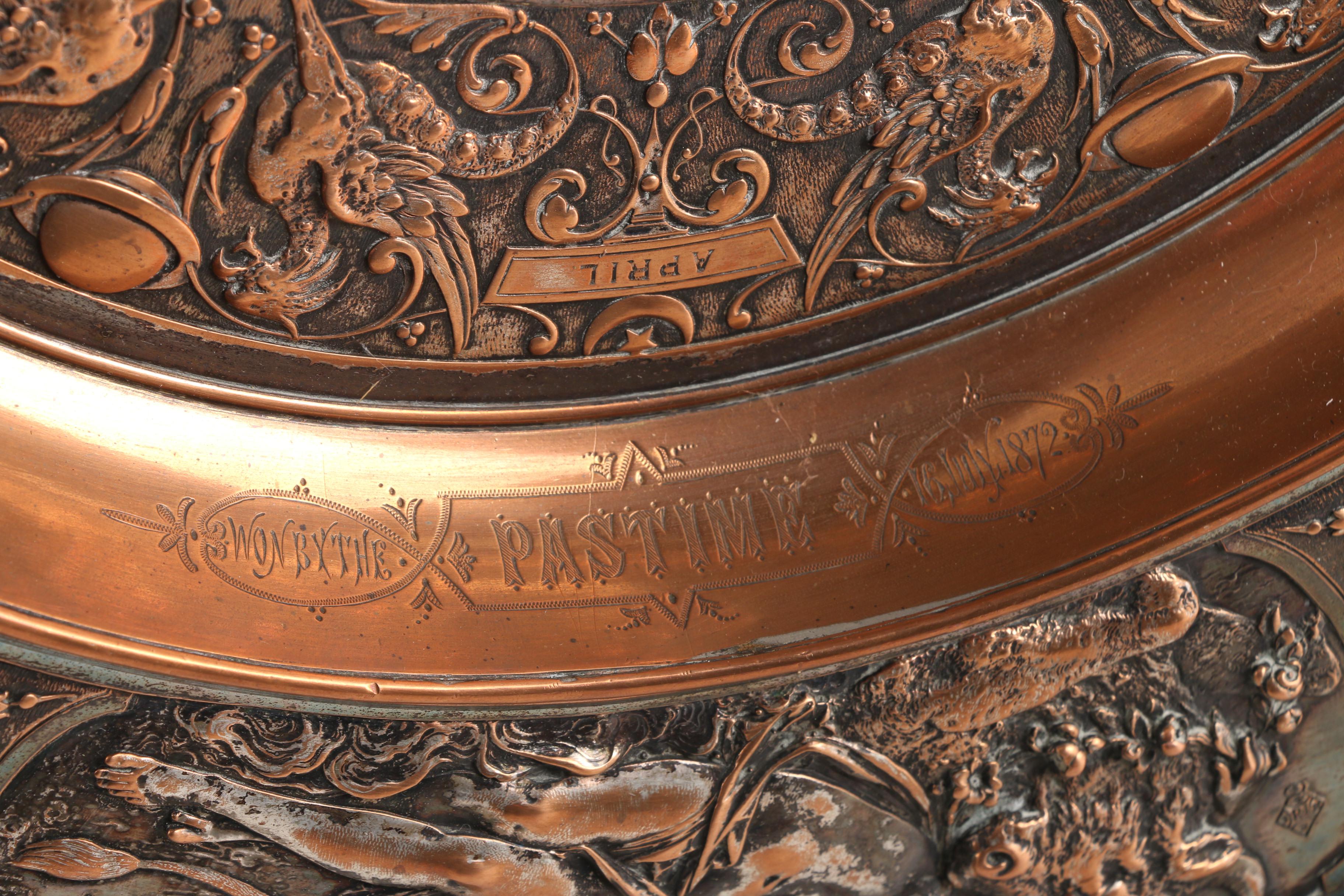 Elkington Royal Alfred Yacht Club 1872 Plated Repoussé Trophy