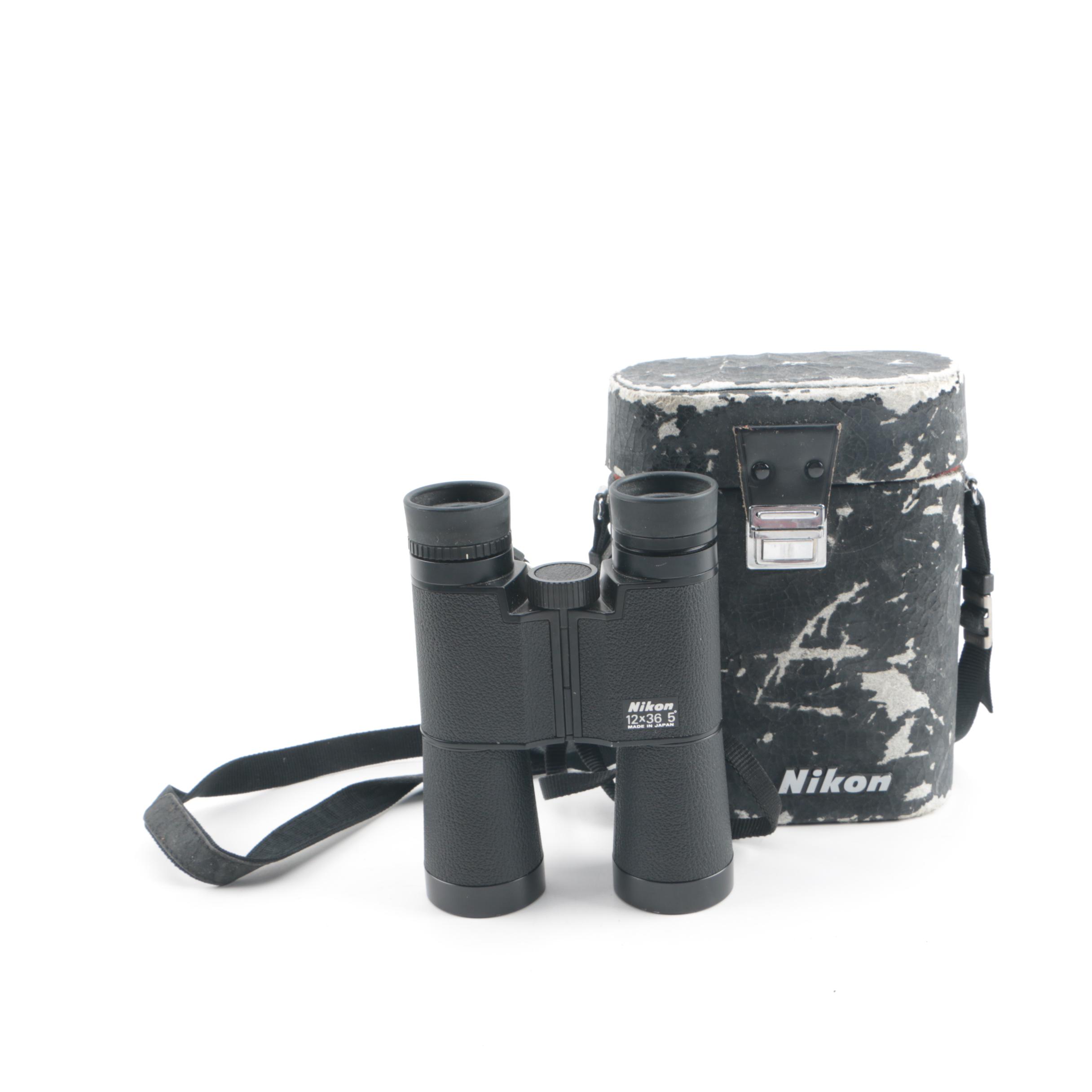 Vintage Nikon Binoculars with Case