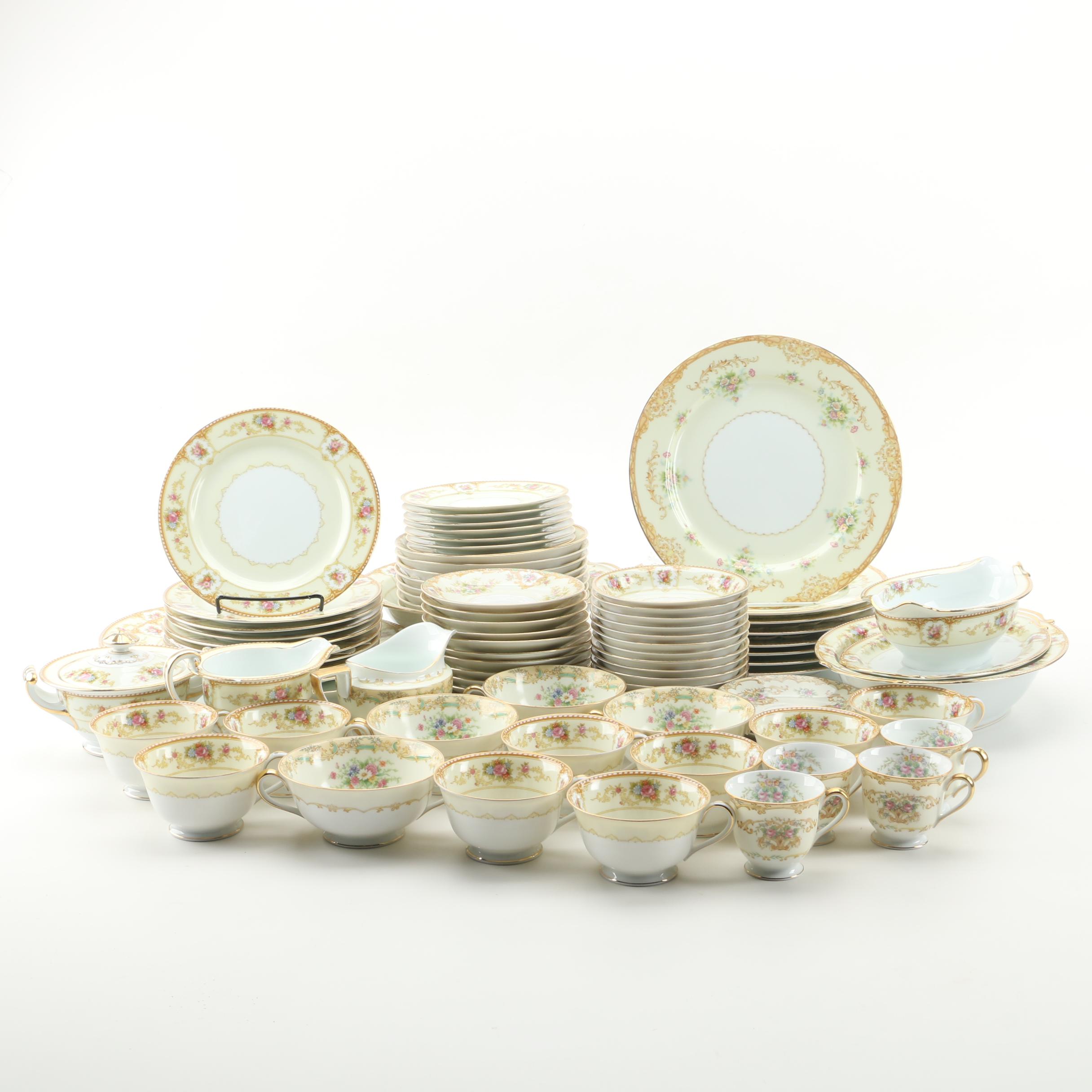 Vintage Noritake Porcelain Dinnerware Featuring "Leona", "Allure", and "Acacia"