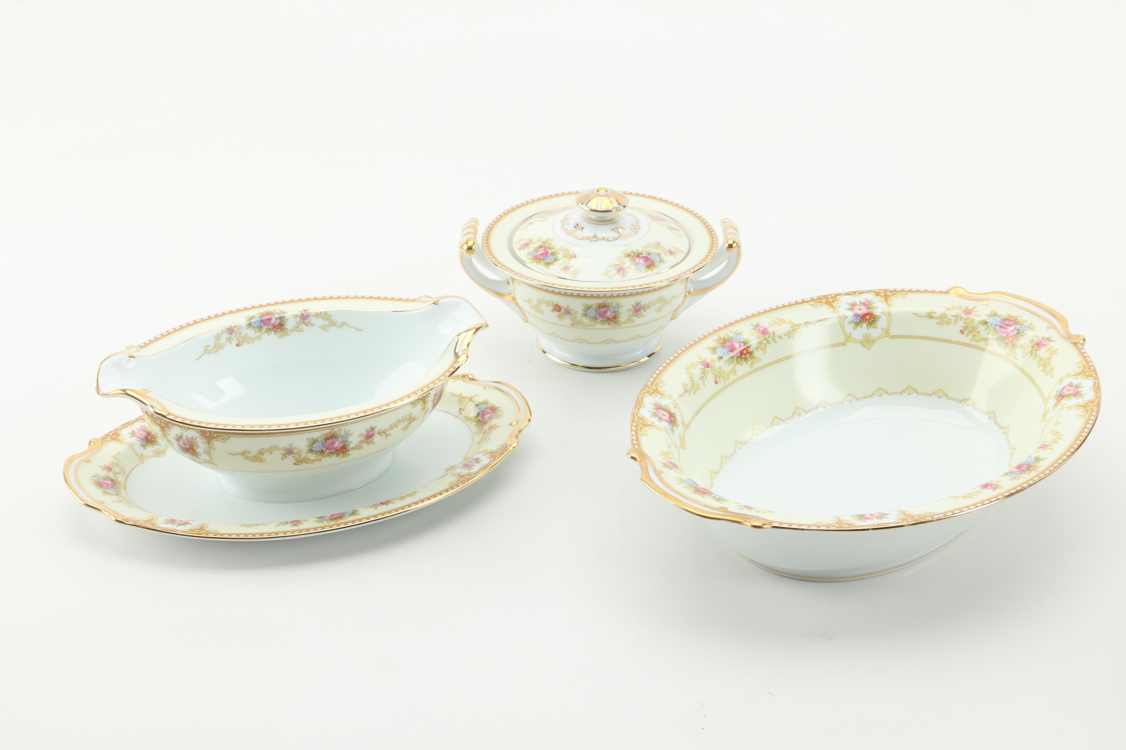 Vintage Noritake Porcelain Dinnerware Featuring "Leona", "Allure", and "Acacia"