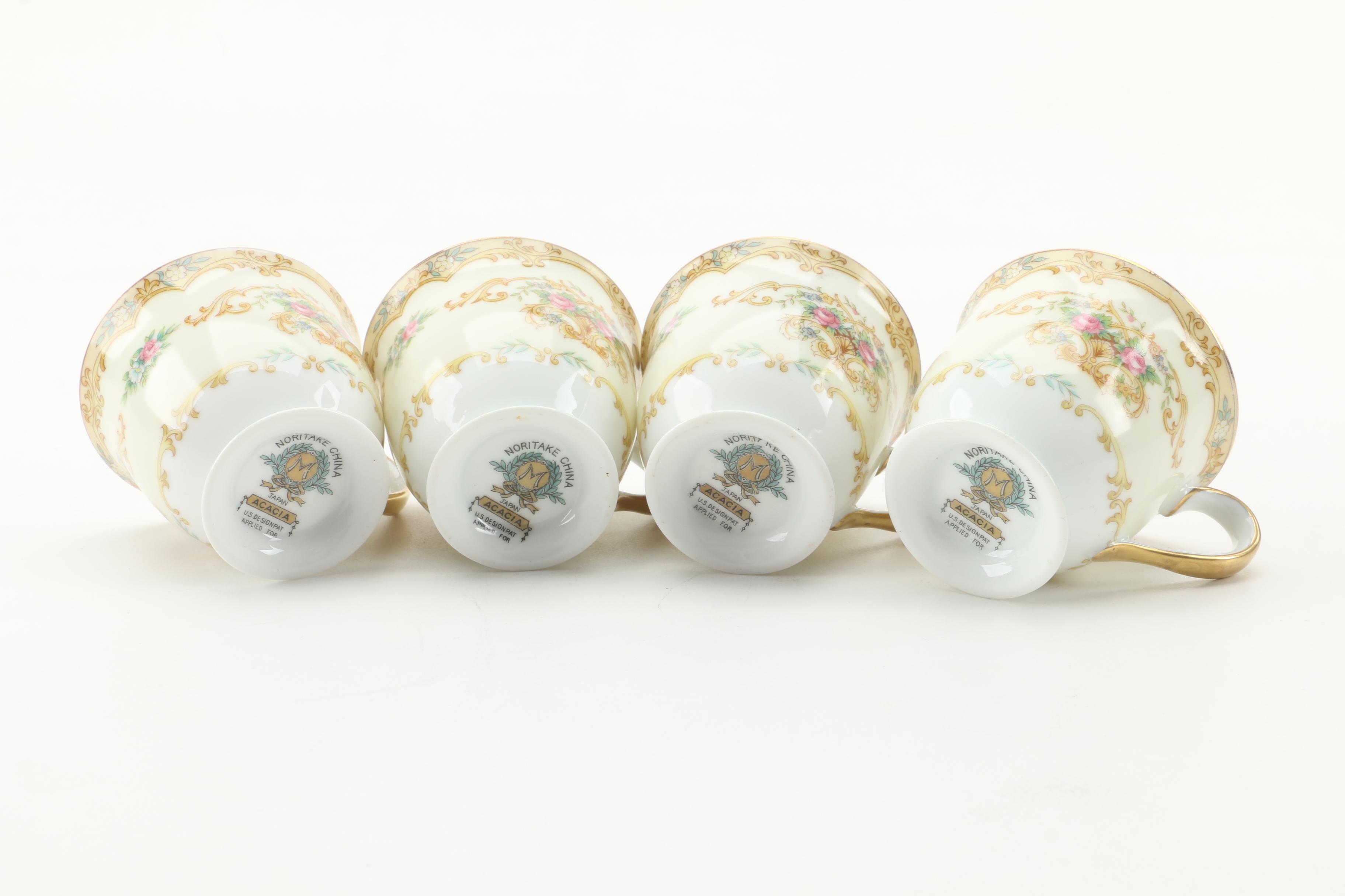 Vintage Noritake Porcelain Dinnerware Featuring "Leona", "Allure", and "Acacia"