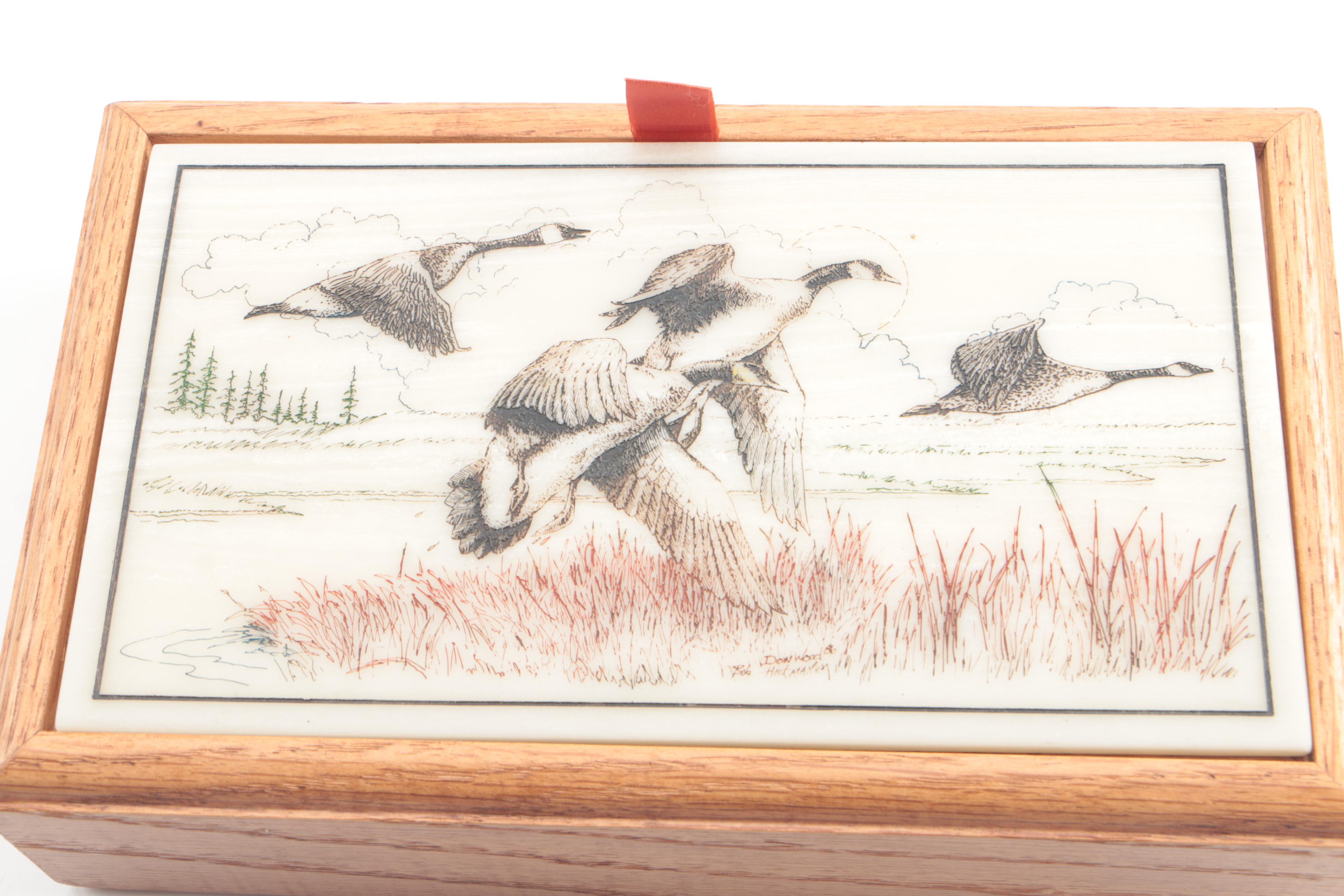 Limited Edition Buck Knife Model 110 in Wood Box With Etched Marble Top