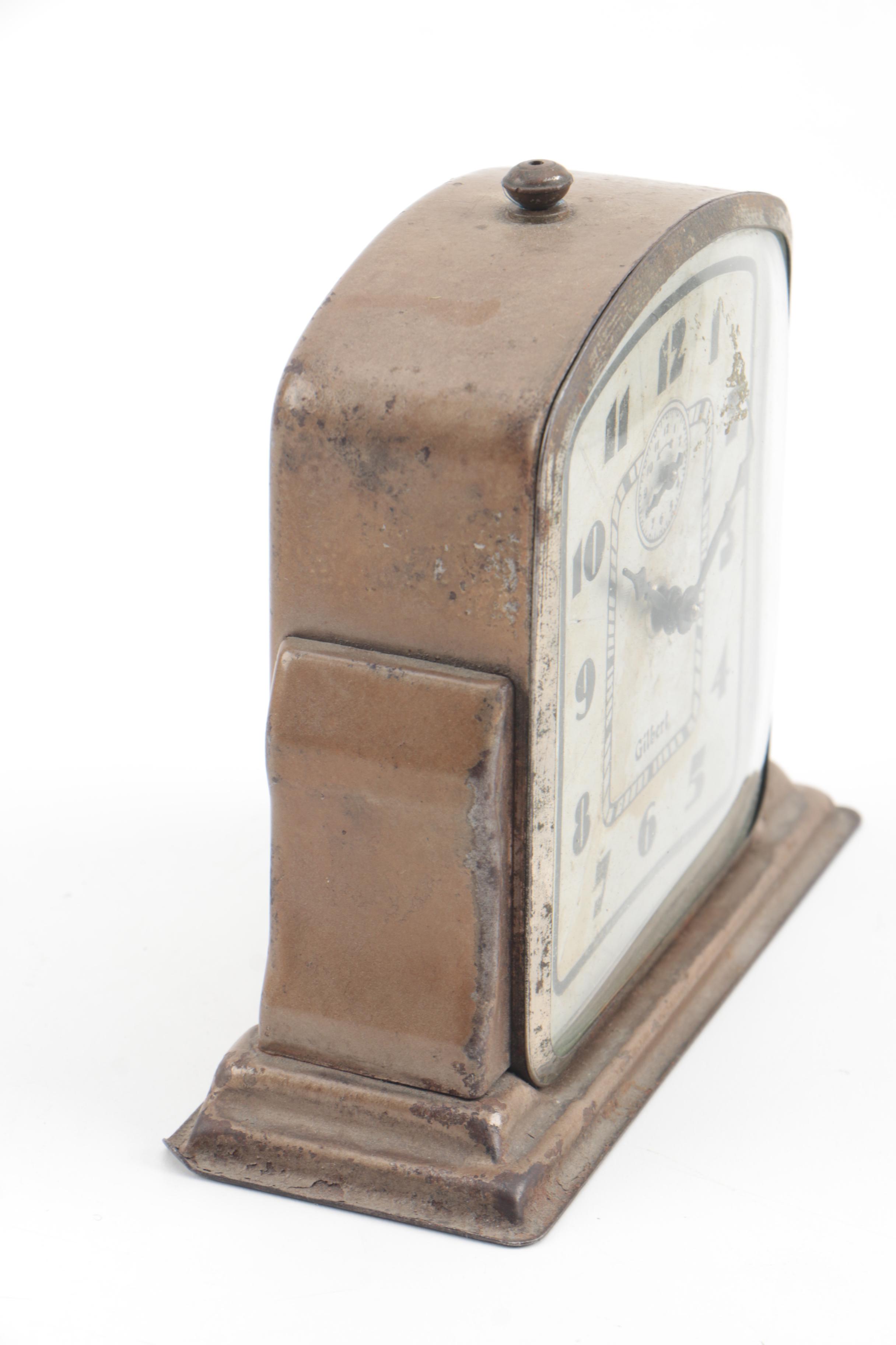 Vintage Gilbert Art Deco Style Alarm Clock