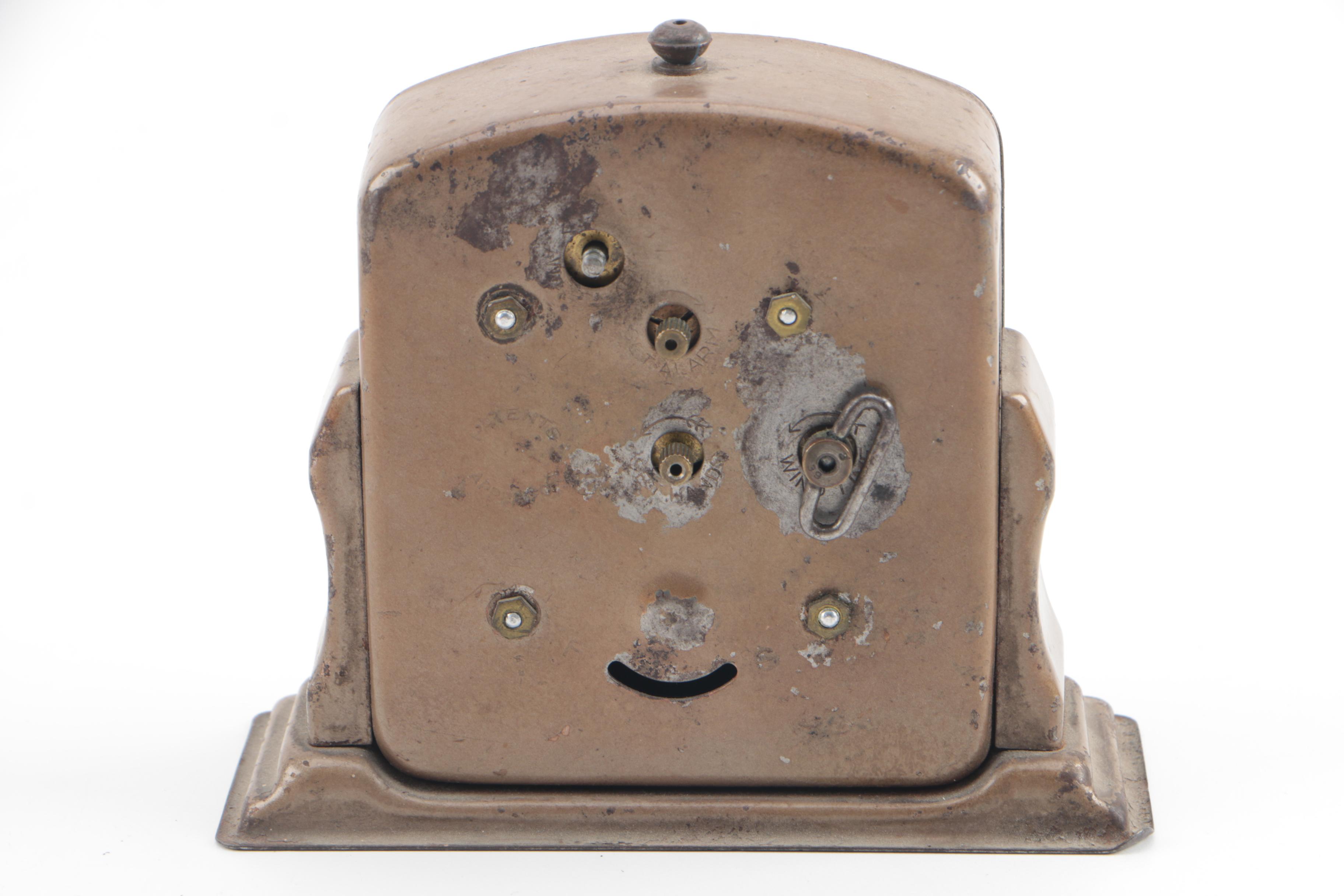 Vintage Gilbert Art Deco Style Alarm Clock