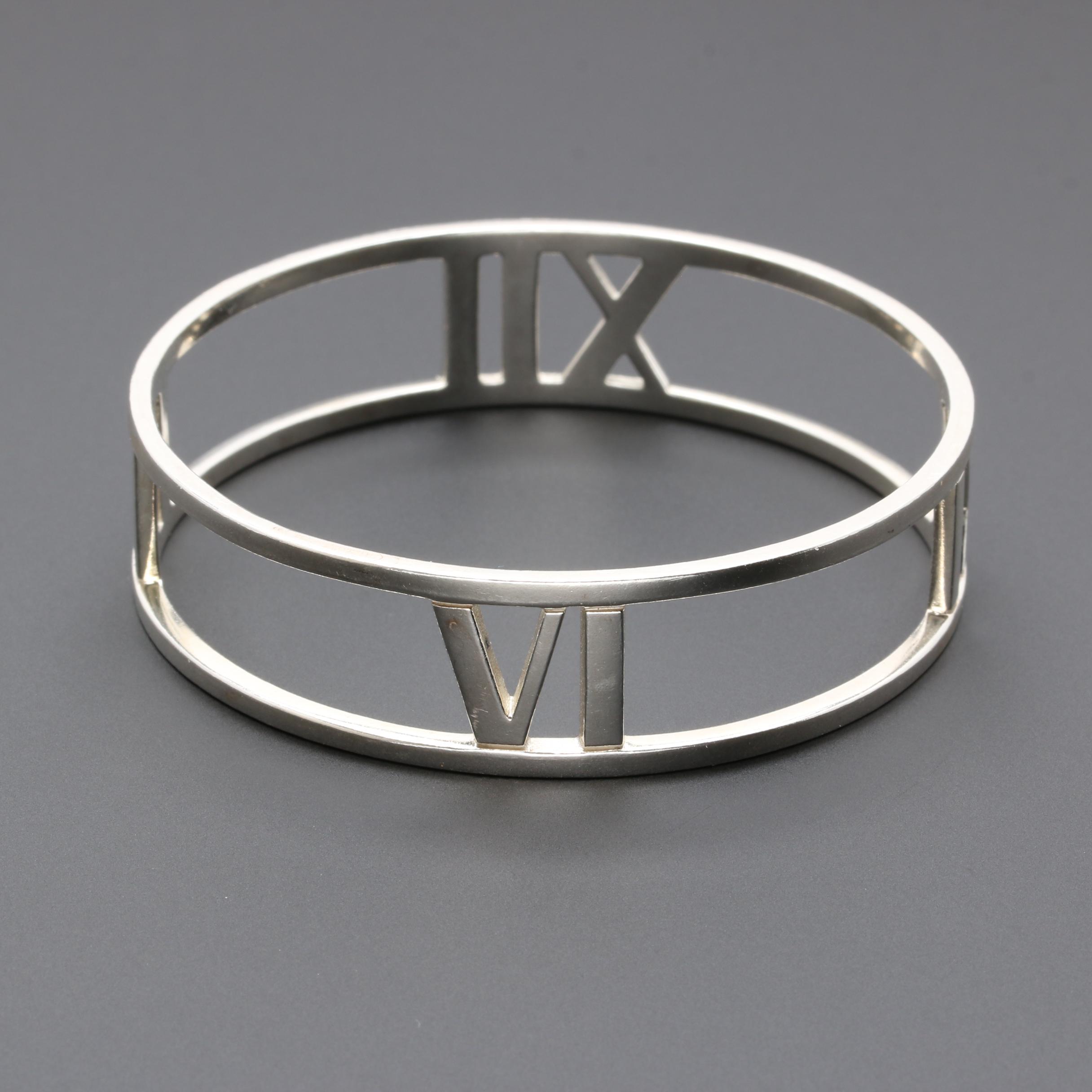 Tiffany & Co. "Atlas" Sterling Silver Bangle Bracelet