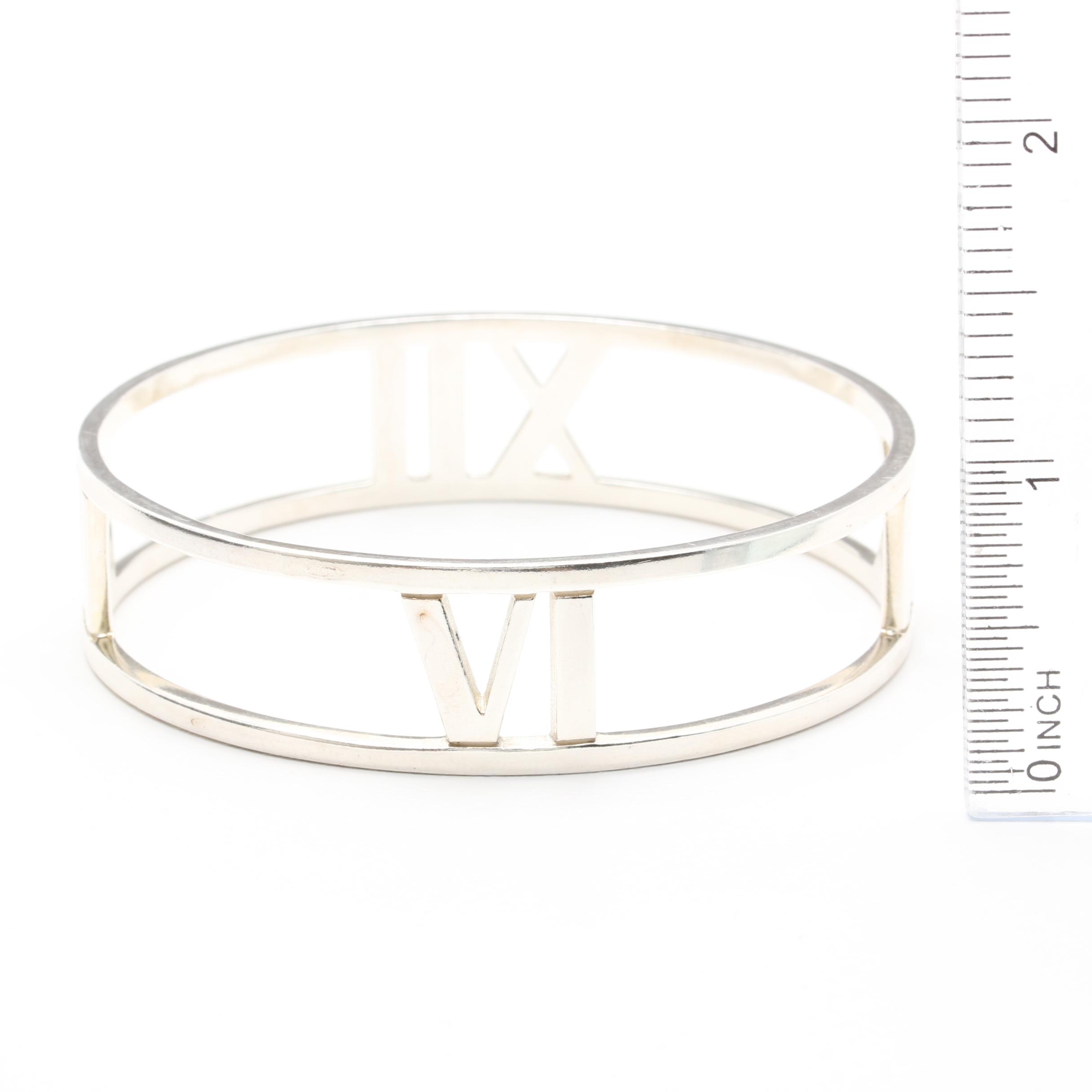 Tiffany & Co. "Atlas" Sterling Silver Bangle Bracelet
