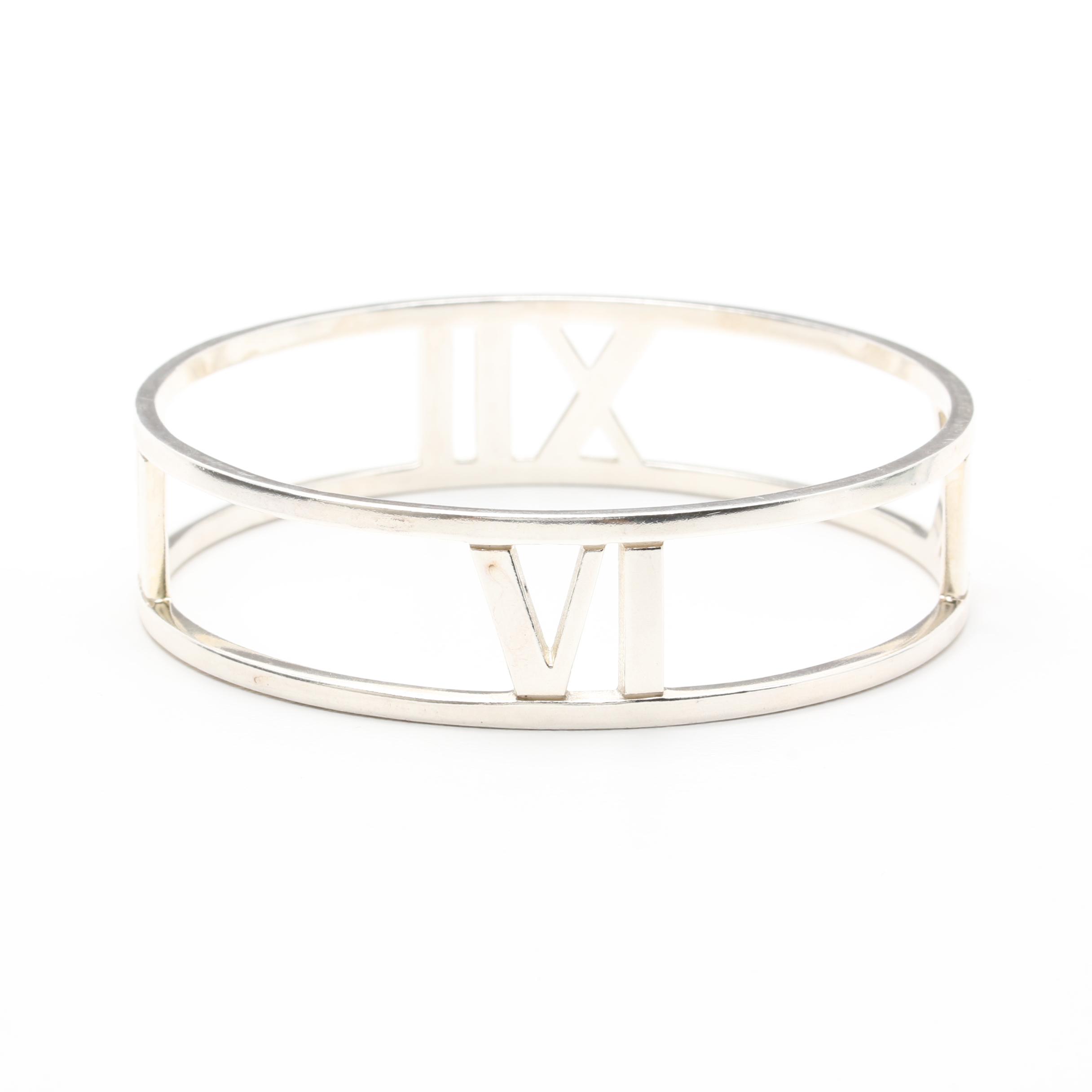 Tiffany & Co. "Atlas" Sterling Silver Bangle Bracelet