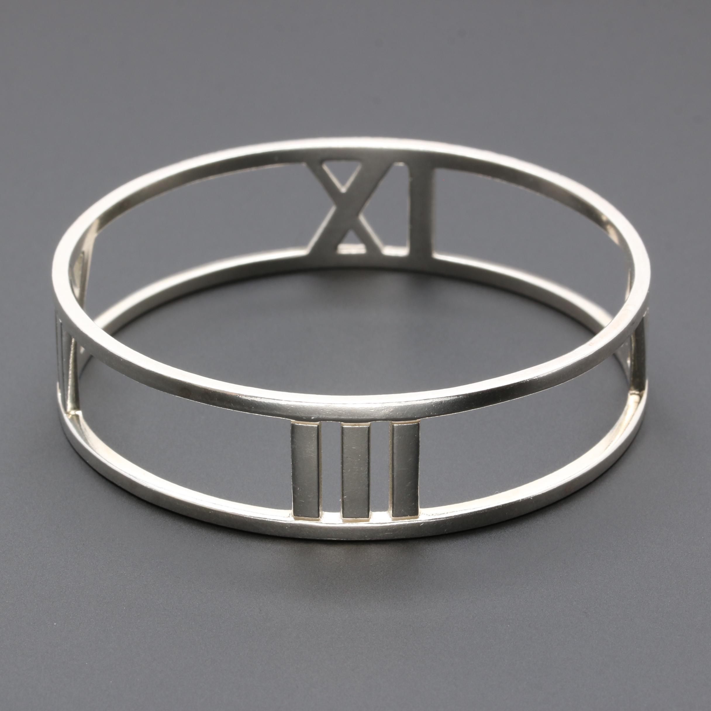Tiffany & Co. "Atlas" Sterling Silver Bangle Bracelet