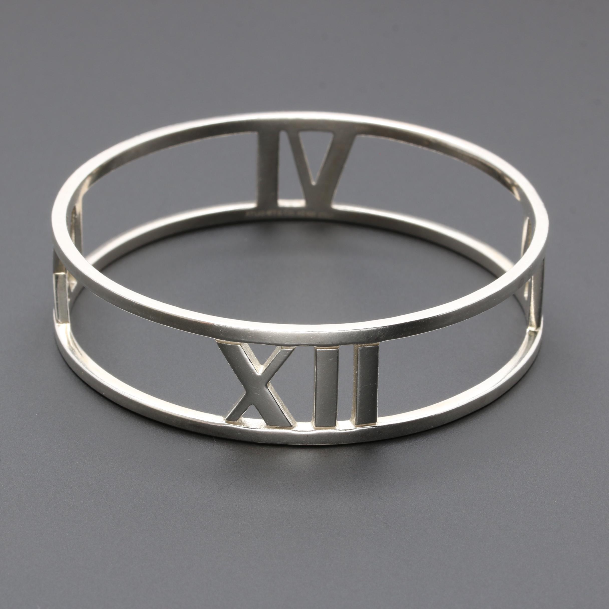Tiffany & Co. "Atlas" Sterling Silver Bangle Bracelet