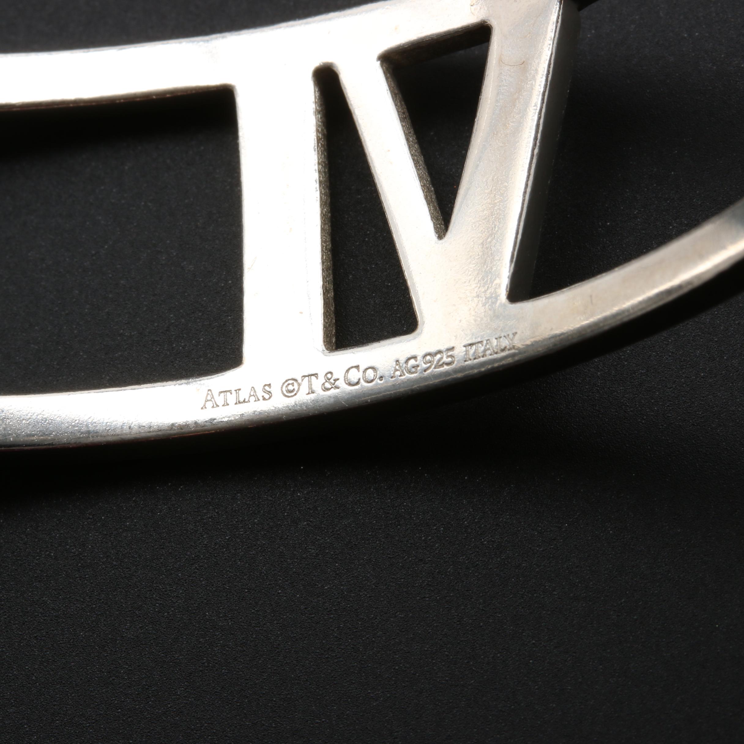 Tiffany & Co. "Atlas" Sterling Silver Bangle Bracelet