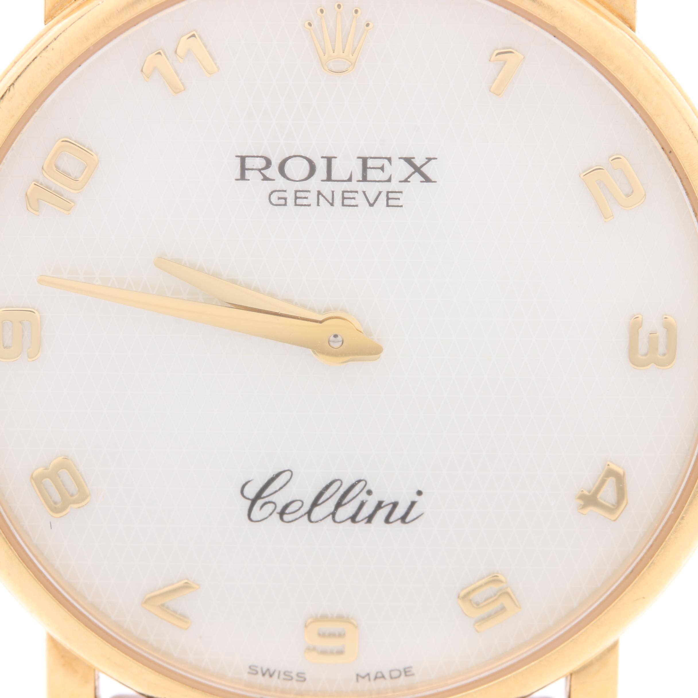 Rolex Cellini 18K Yellow Gold Watch With Mother of Pearl Dial