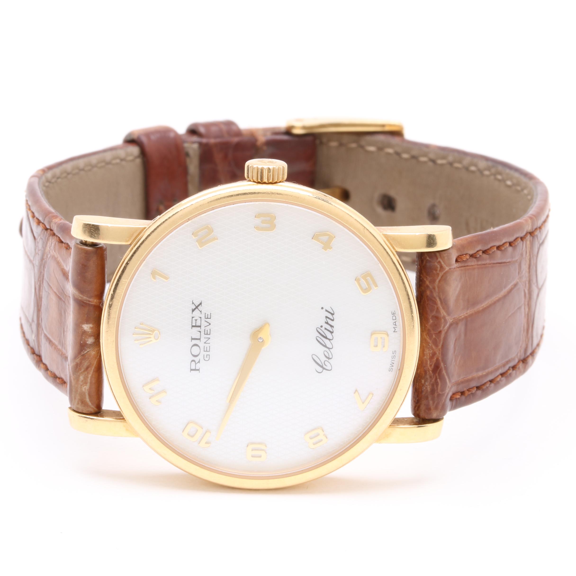 Rolex Cellini 18K Yellow Gold Watch With Mother of Pearl Dial