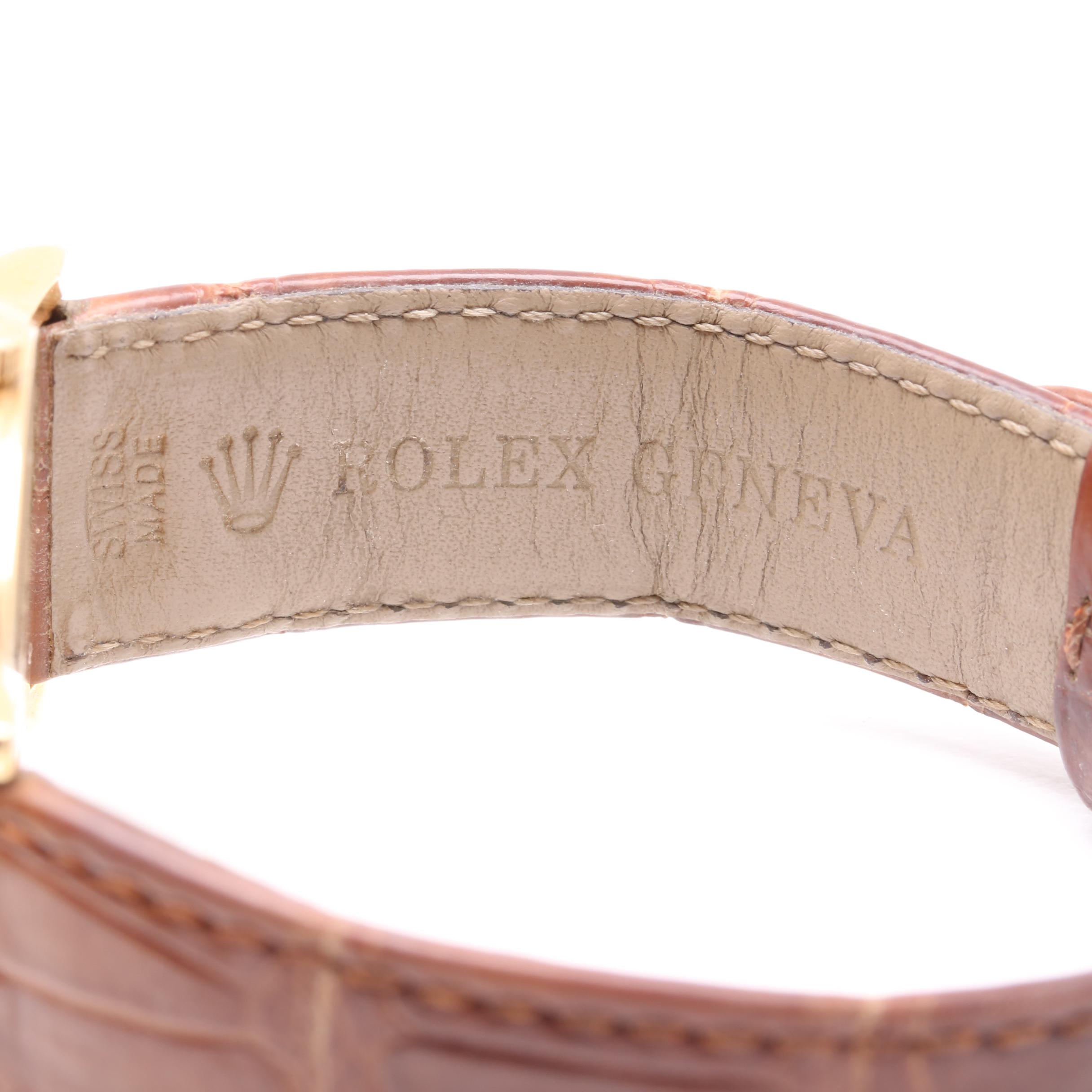 Rolex Cellini 18K Yellow Gold Watch With Mother of Pearl Dial