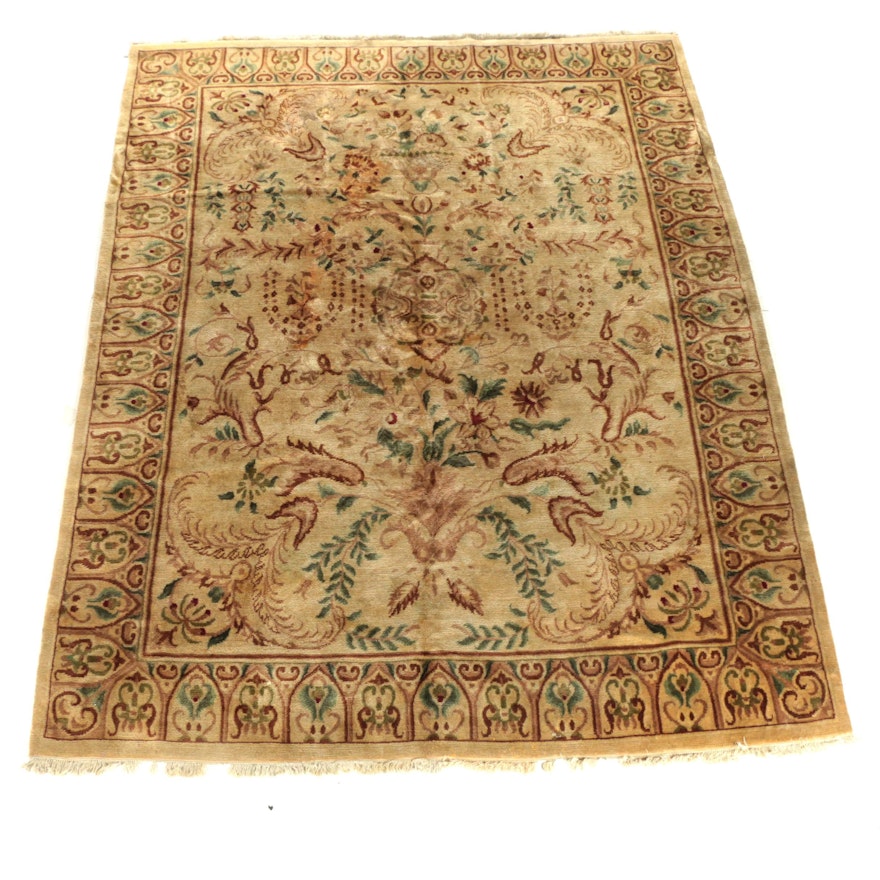 Hand-Knotted Indian Wool Room Sized Rug