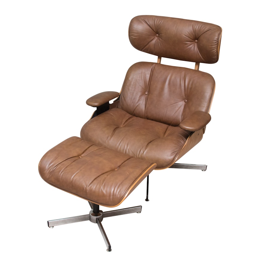 Eames Style Chair and Footstool