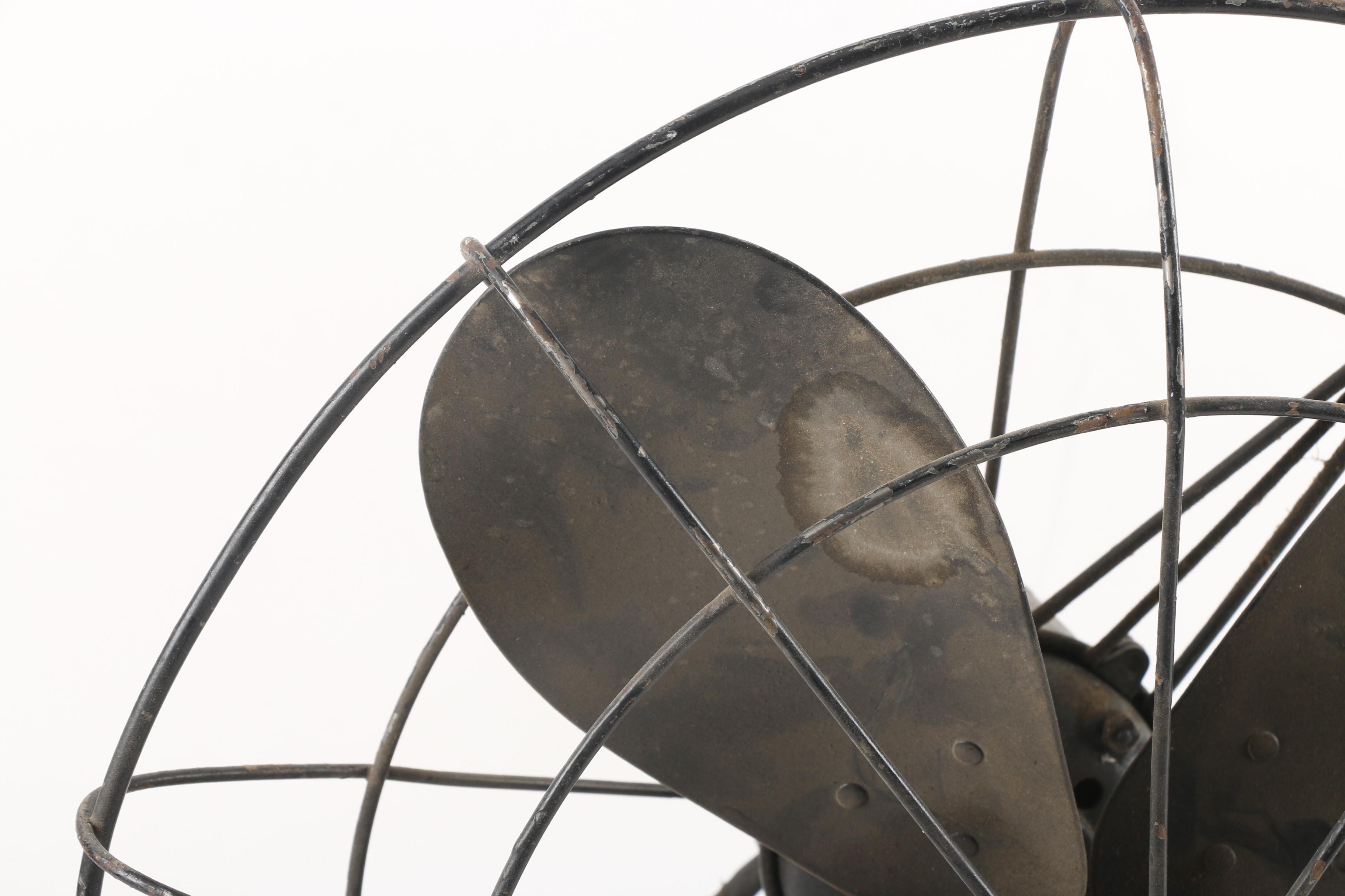 Vintage Springfield Table Fan With Metal Frame
