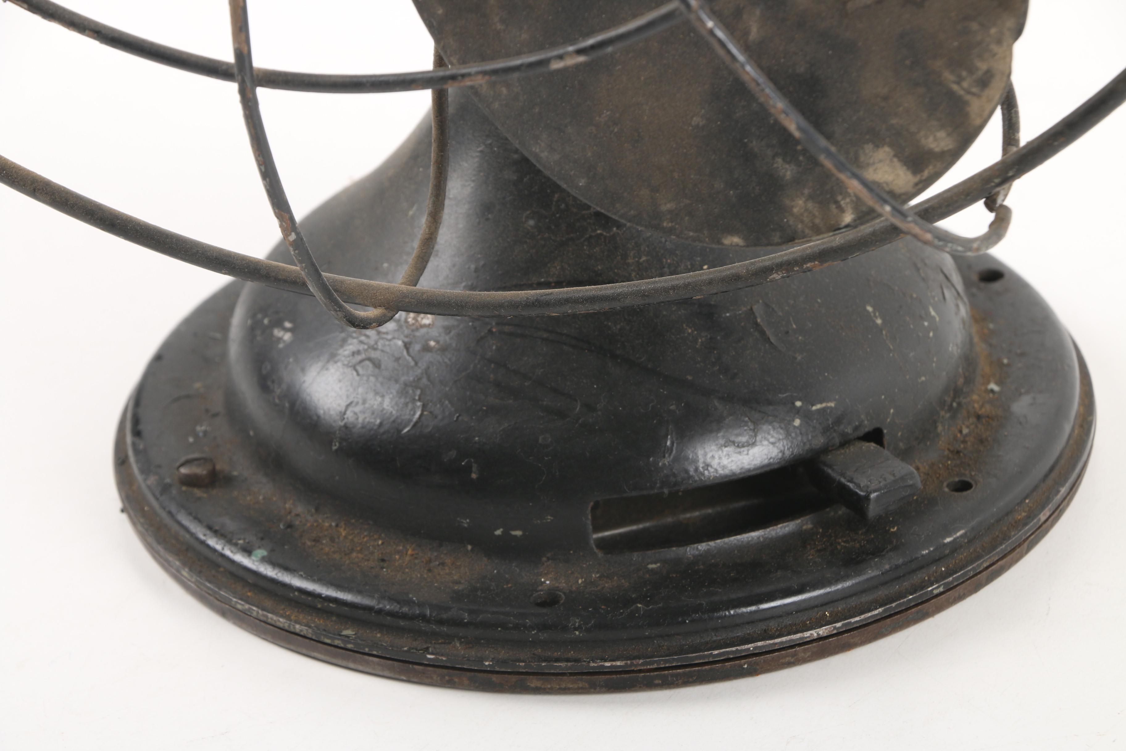 Vintage Springfield Table Fan With Metal Frame