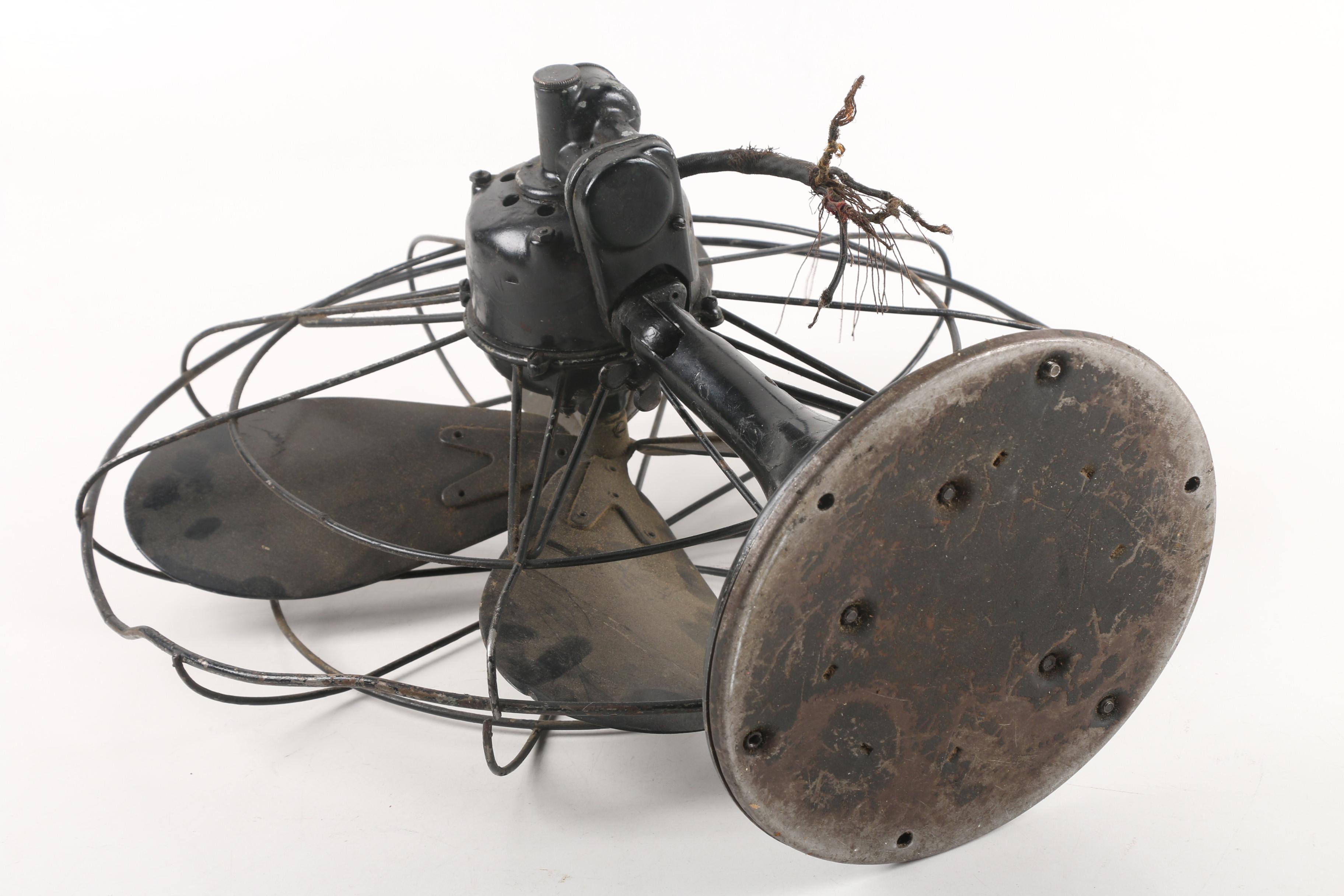 Vintage Springfield Table Fan With Metal Frame