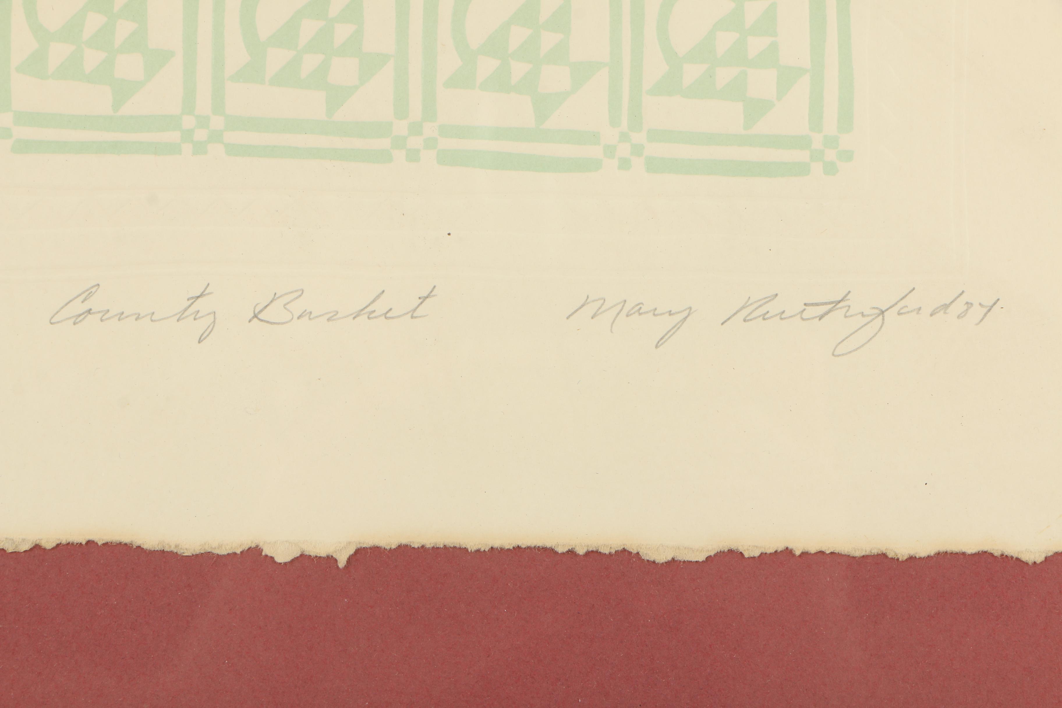 Mary Rutherford Limited Edition Relief Print "Country Basket"