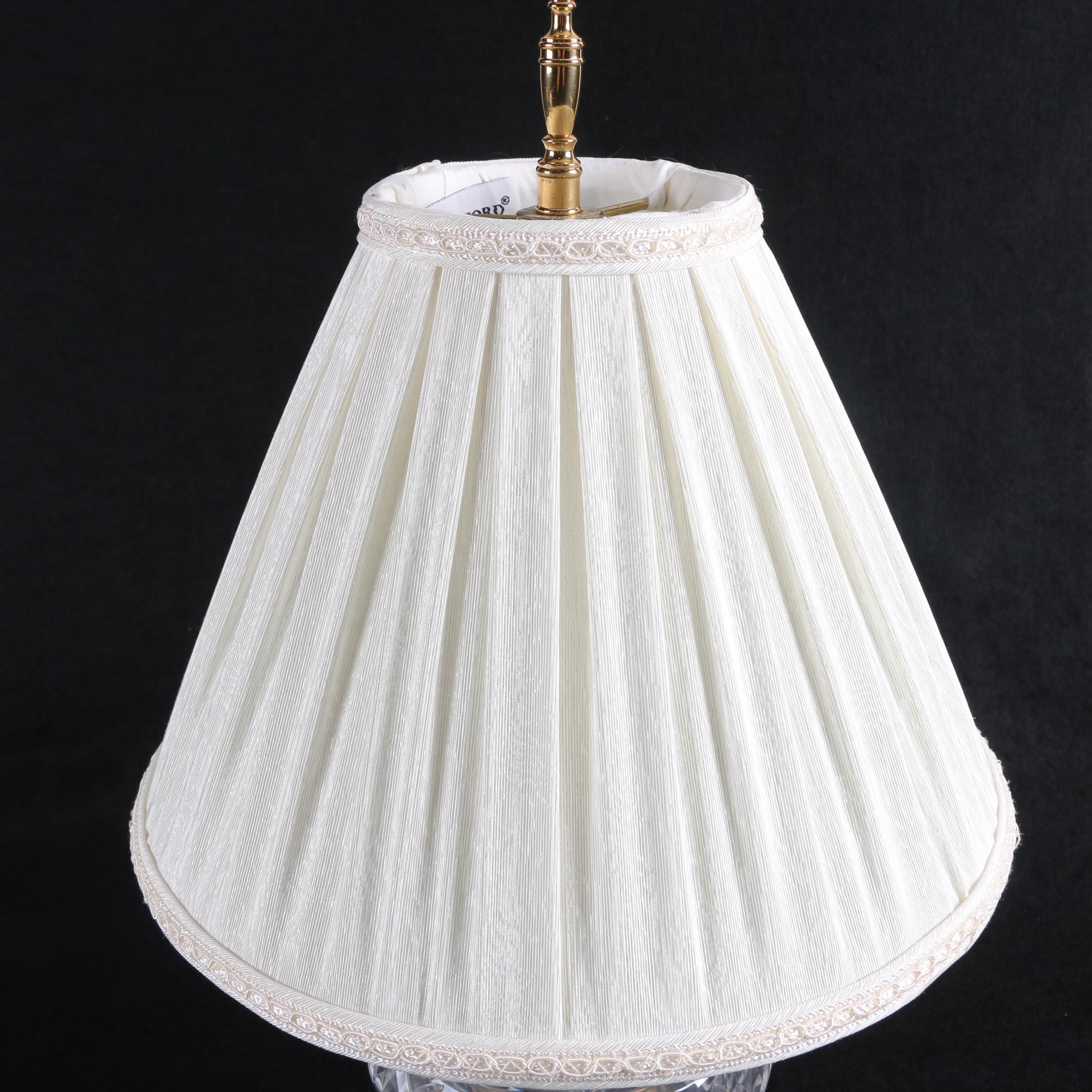 Waterford Crystal "Kent" Table Lamp and Oval Clock