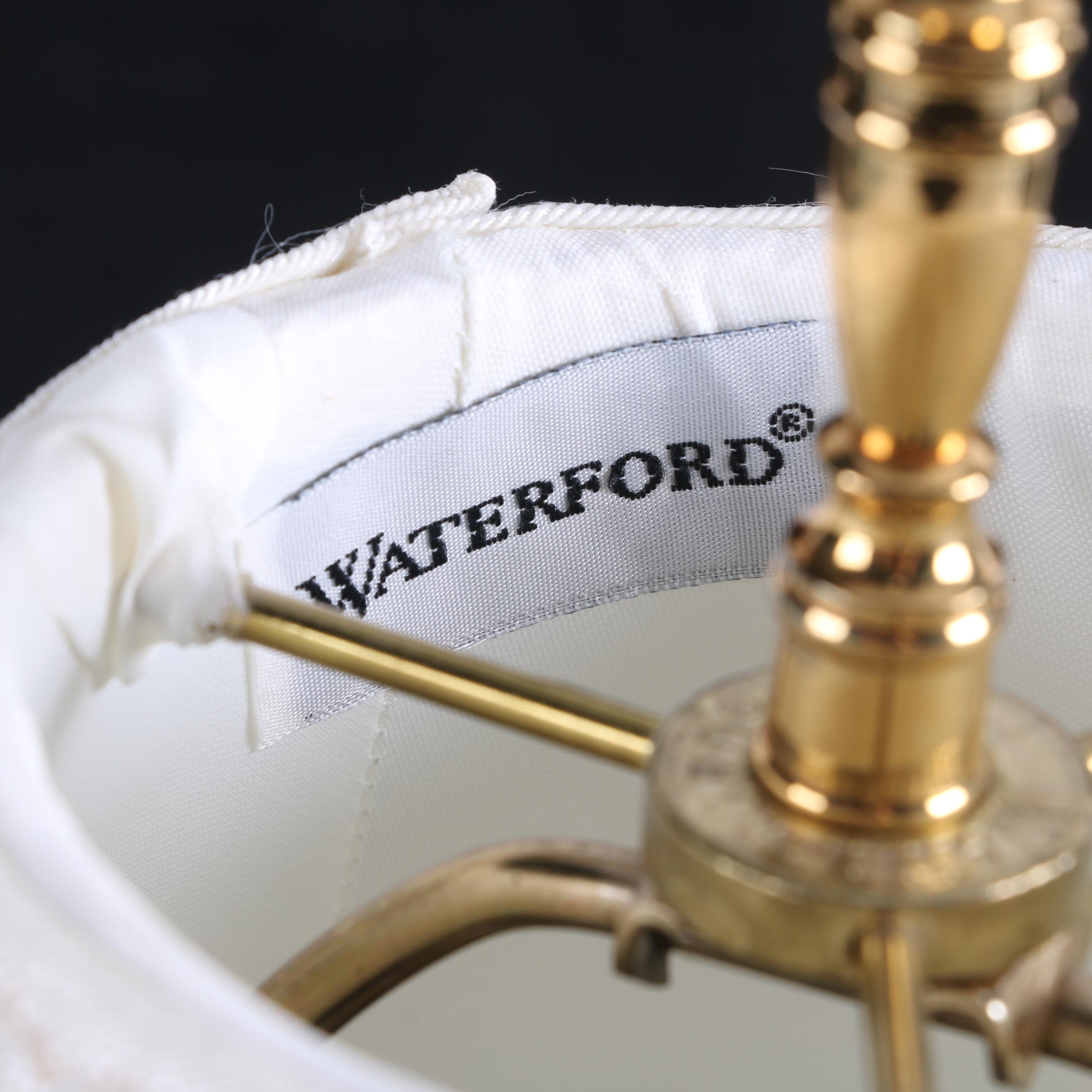 Waterford Crystal "Kent" Table Lamp and Oval Clock