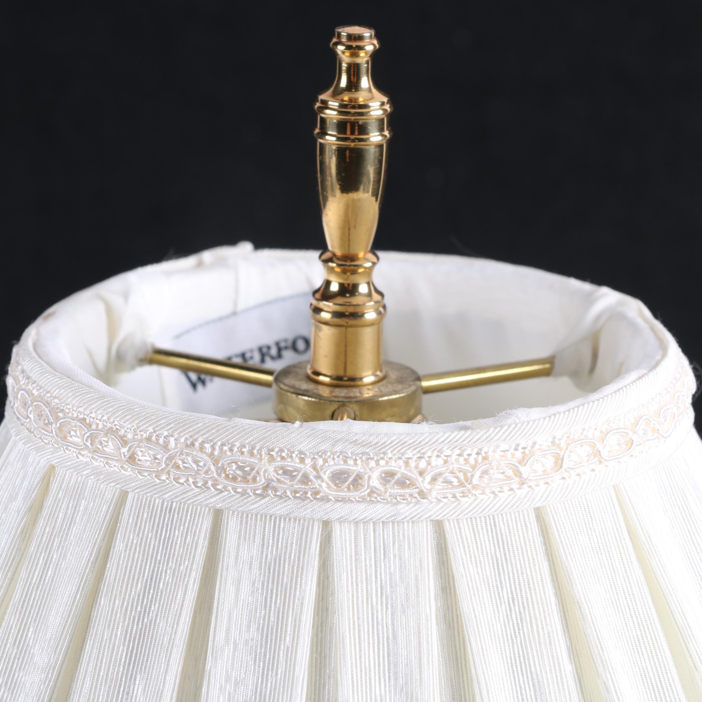 Waterford Crystal "Kent" Table Lamp and Oval Clock