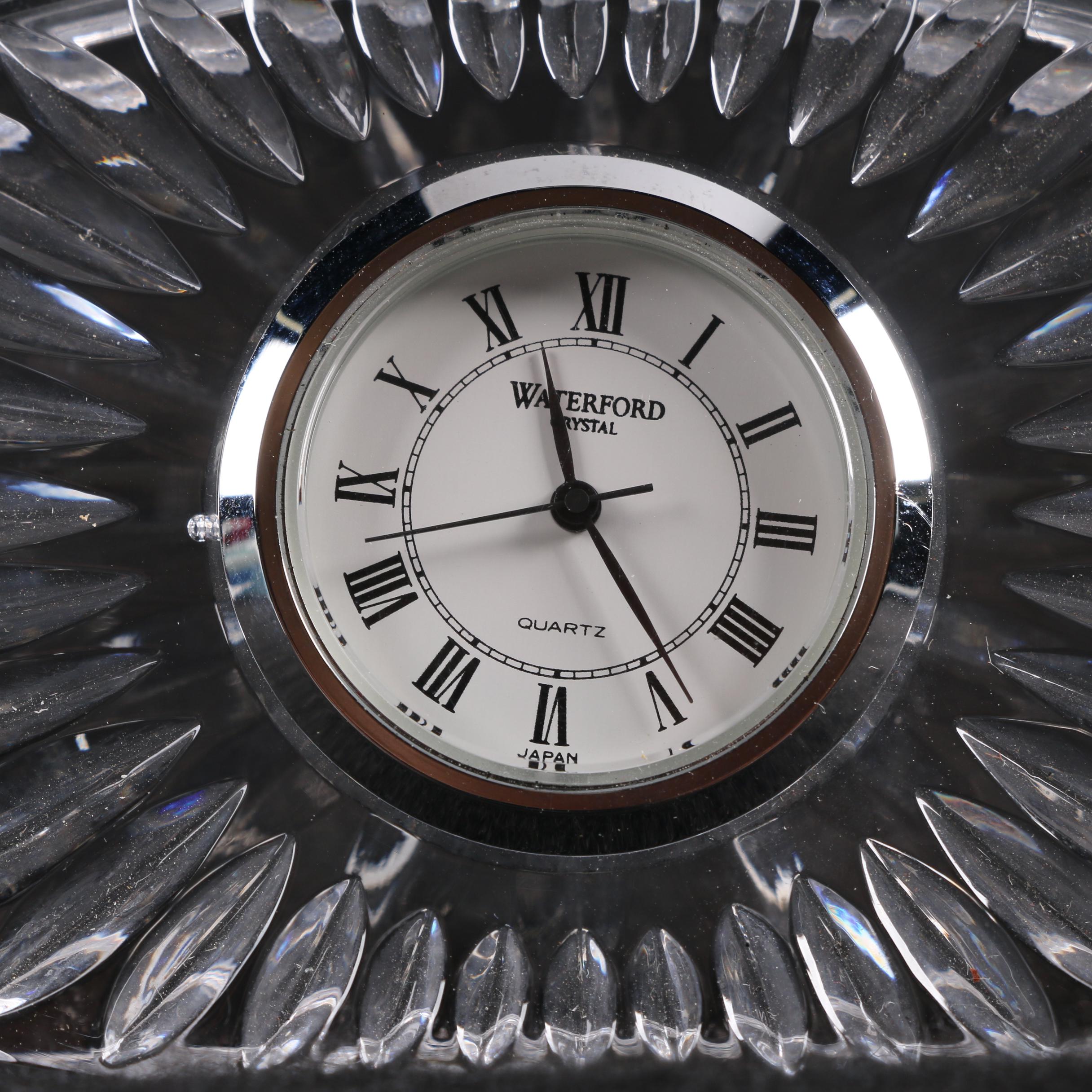 Waterford Crystal "Kent" Table Lamp and Oval Clock