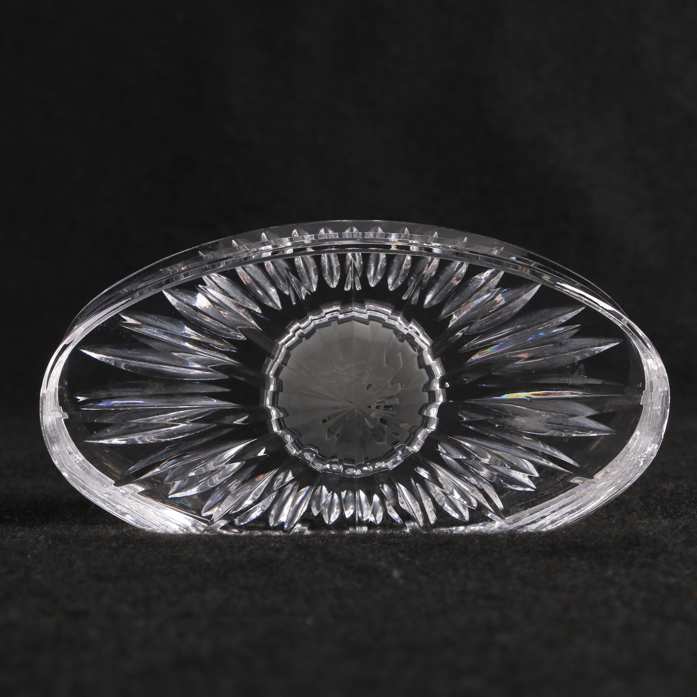 Waterford Crystal "Kent" Table Lamp and Oval Clock