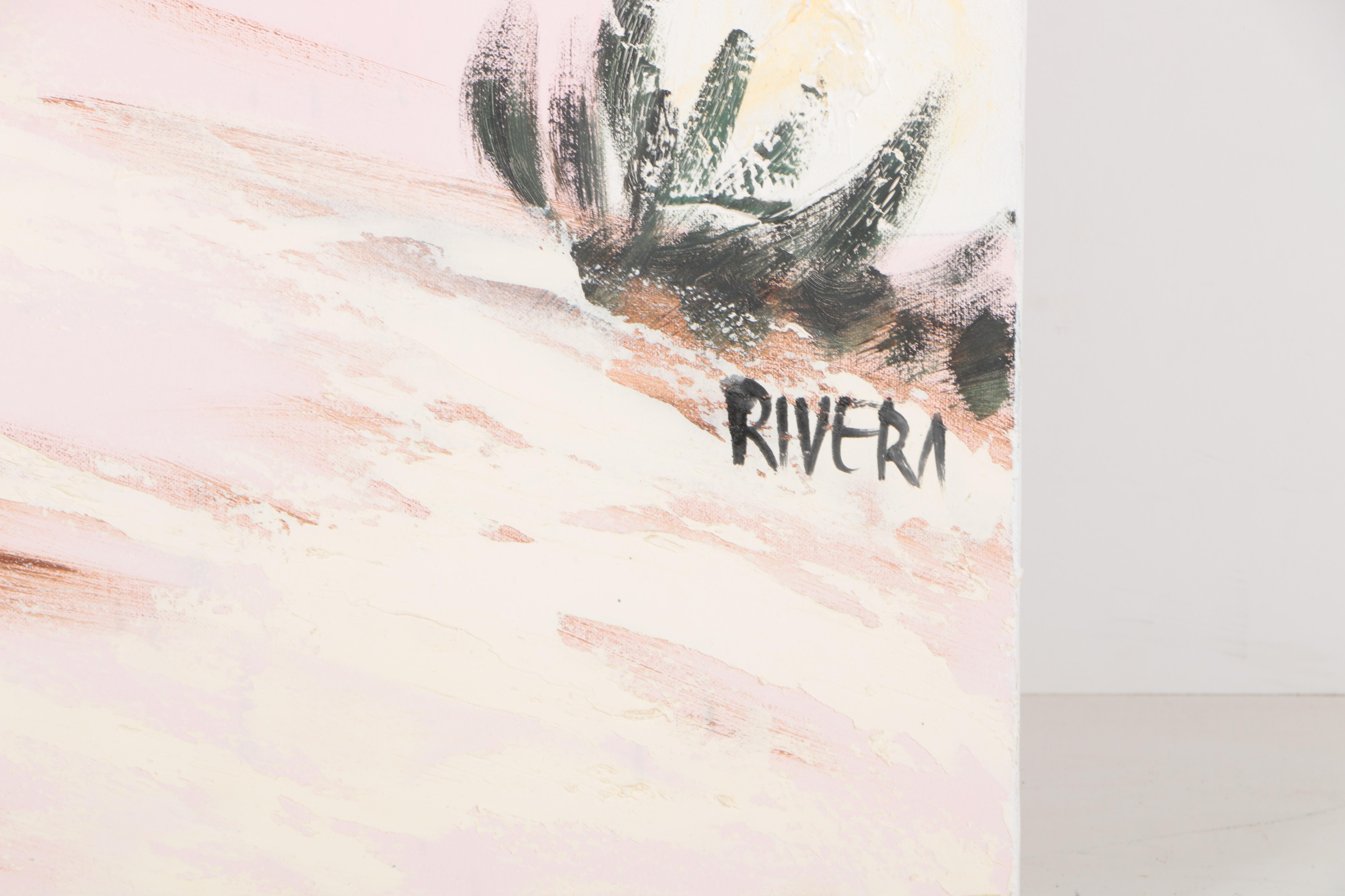 Rivera Late 20th Century Oil Painting