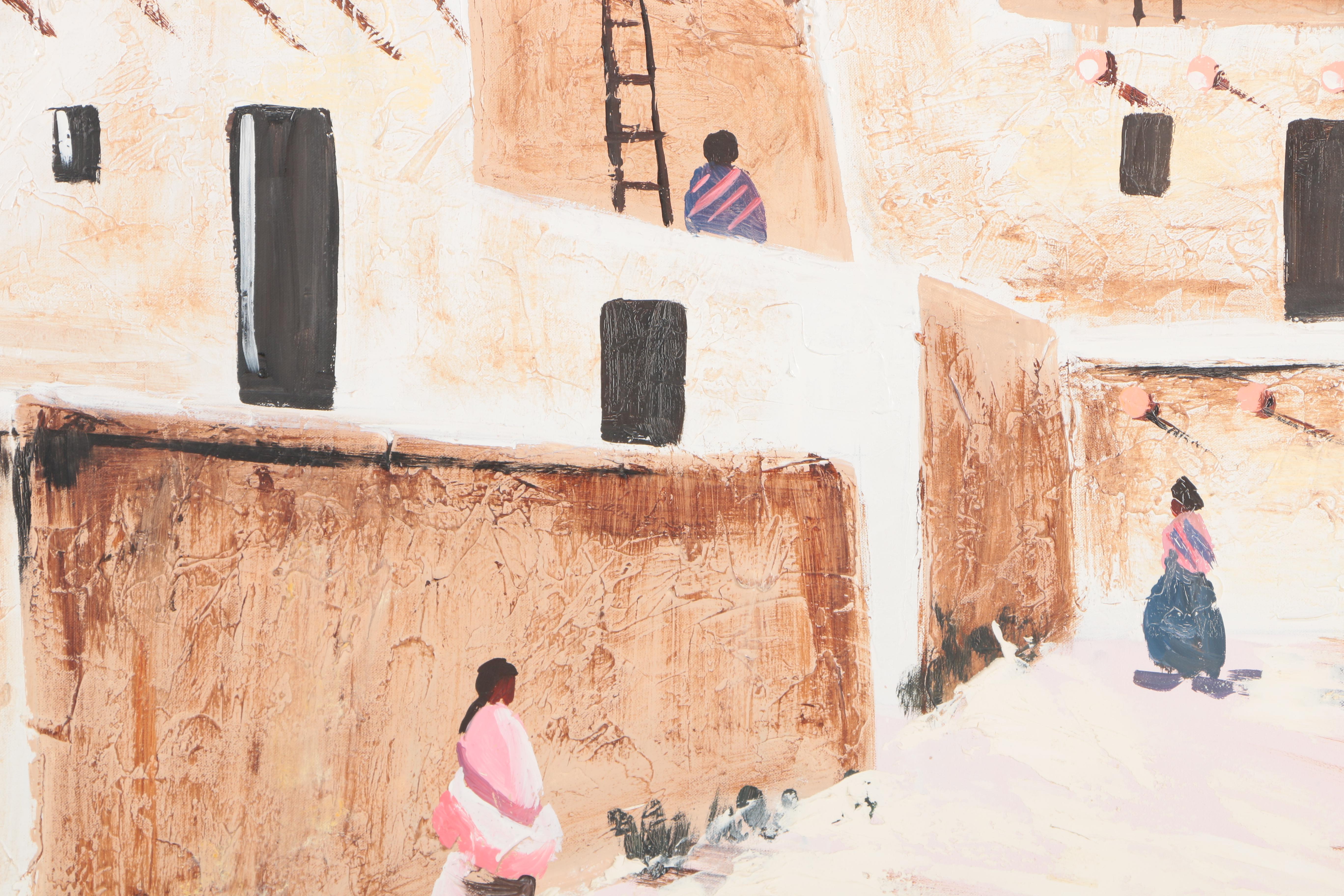 Rivera Late 20th Century Oil Painting