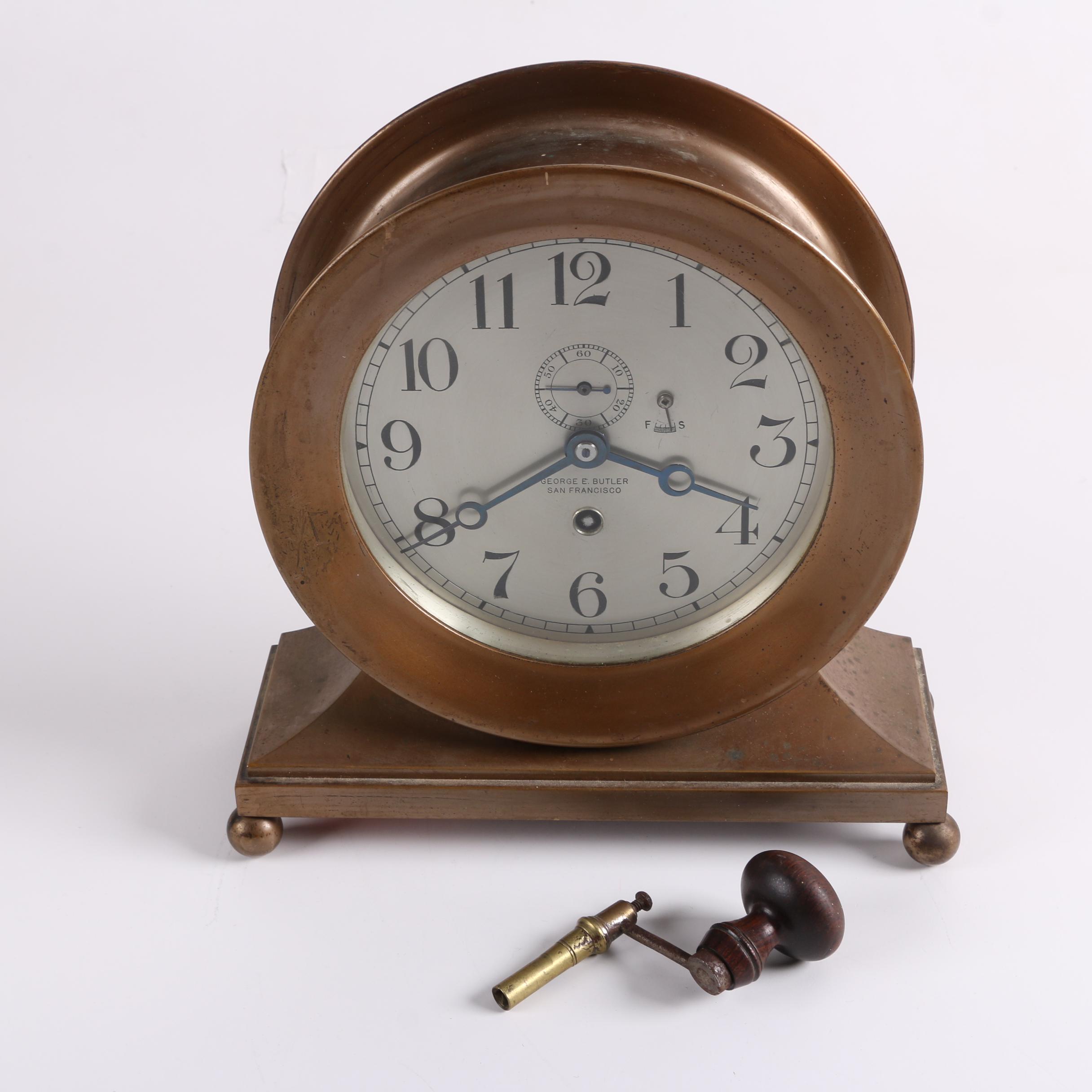 Semi-Antique Chelsea Ship's Bell Clock for George E. Butler Co.
