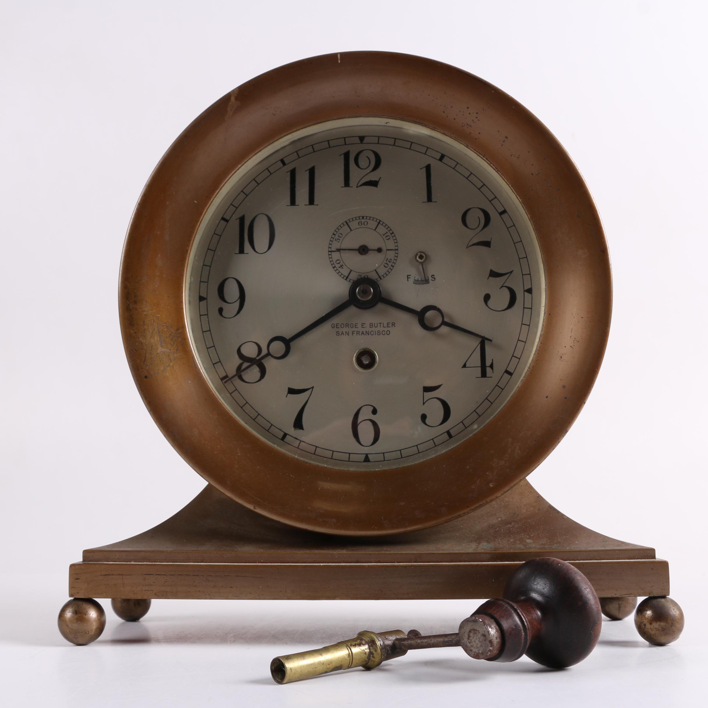 Semi-Antique Chelsea Ship's Bell Clock for George E. Butler Co.