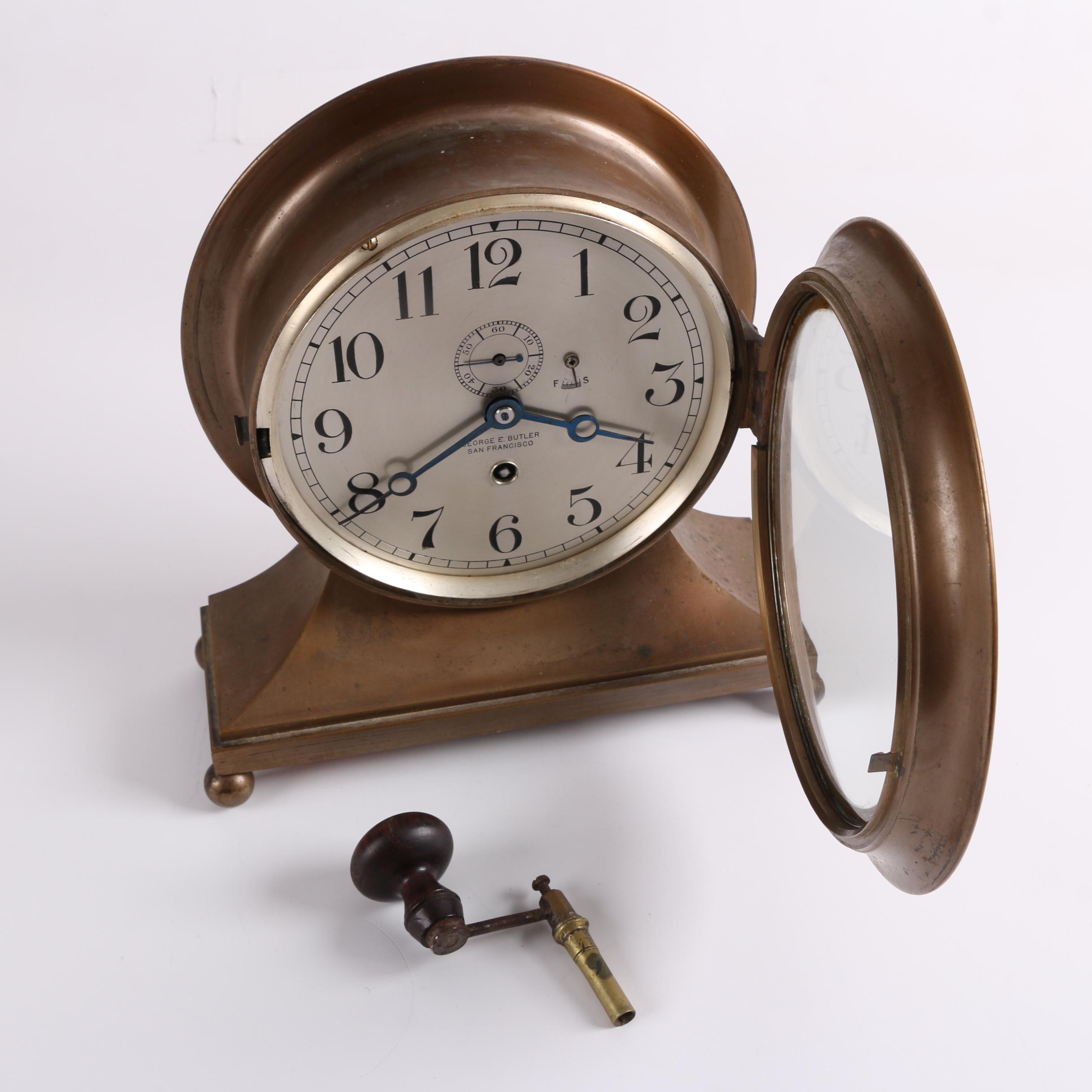 Semi-Antique Chelsea Ship's Bell Clock for George E. Butler Co.