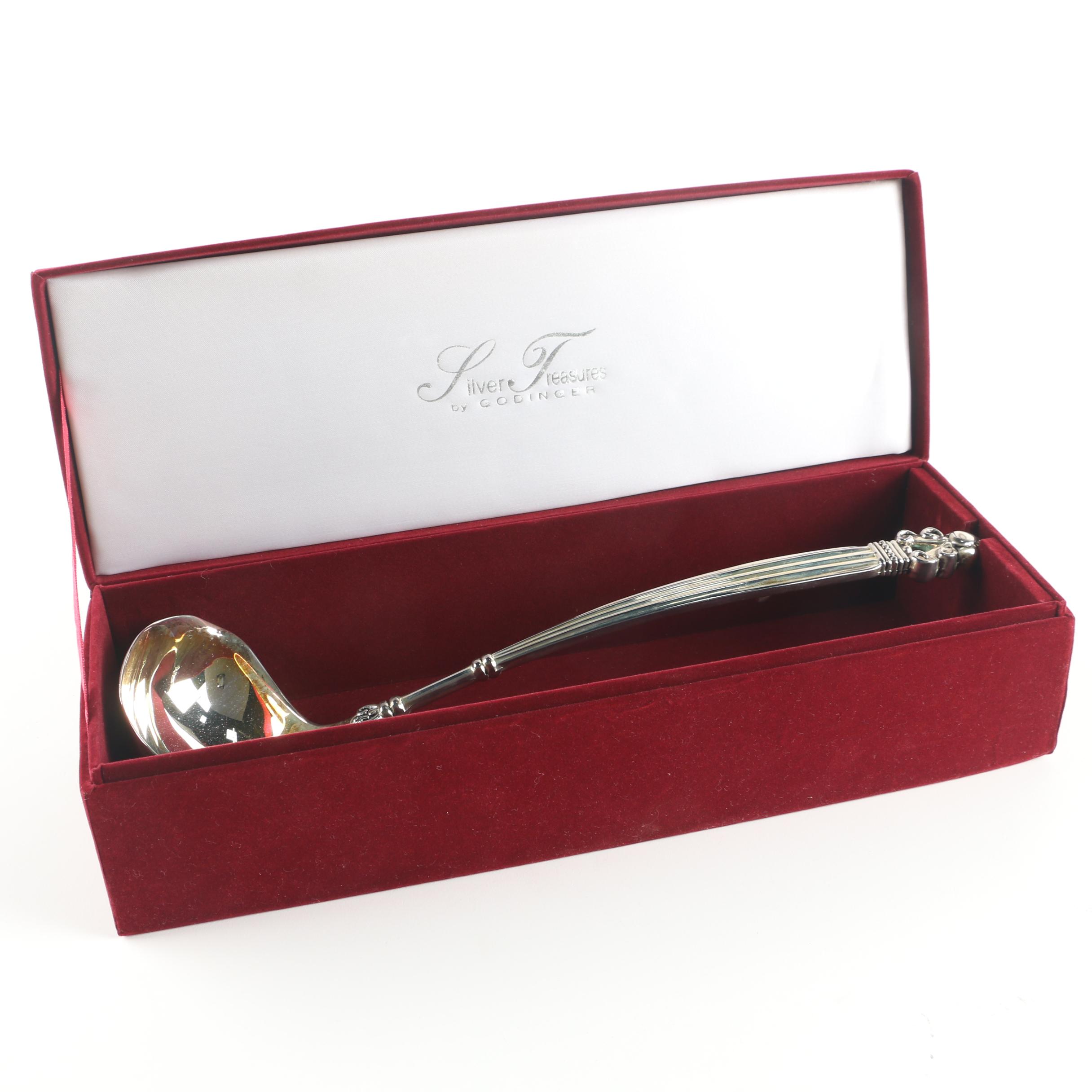 Godinger Silver Art Co. "Olde Copenhagen" Silver Plate Soup Ladle with Case