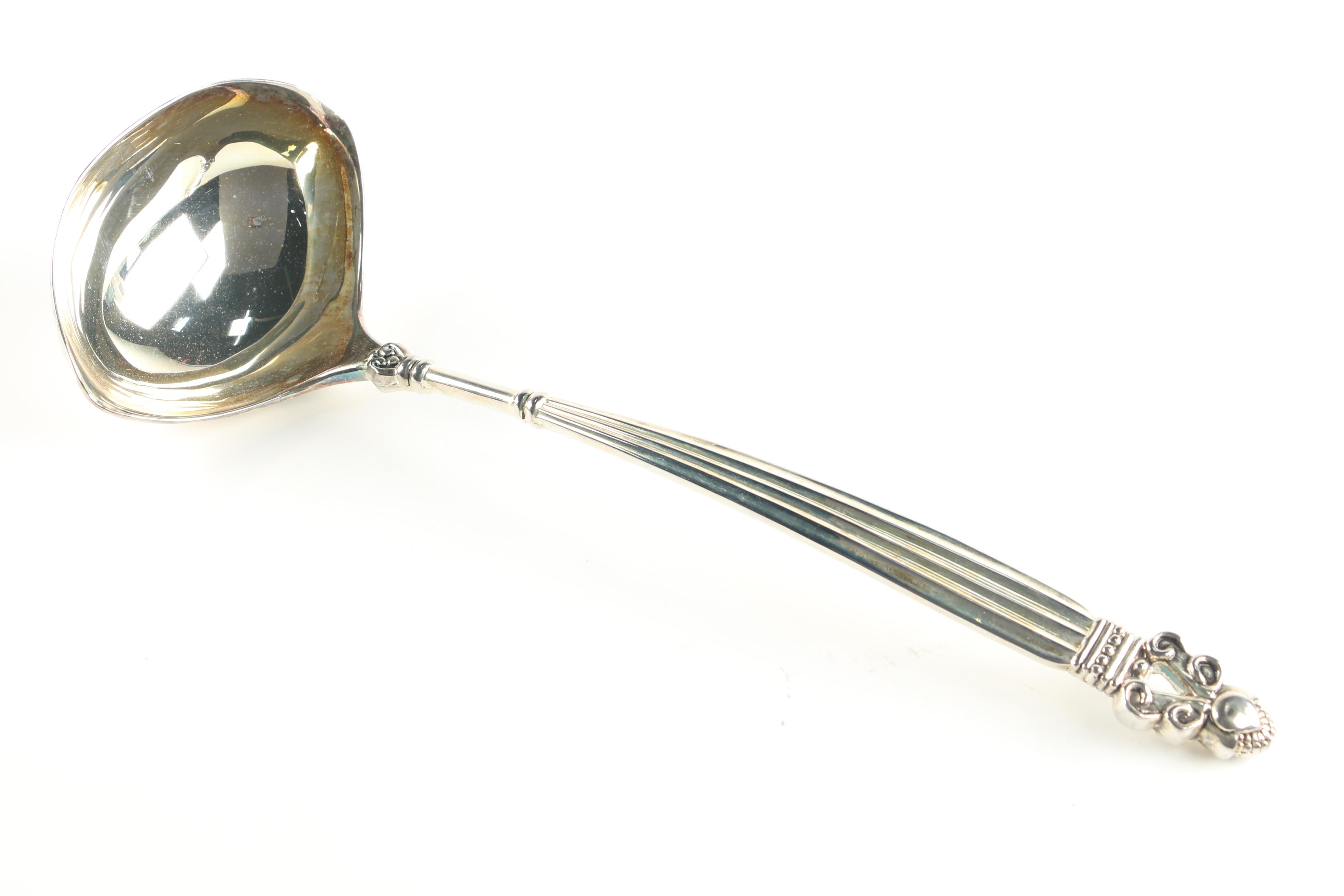 Godinger Silver Art Co. "Olde Copenhagen" Silver Plate Soup Ladle with Case