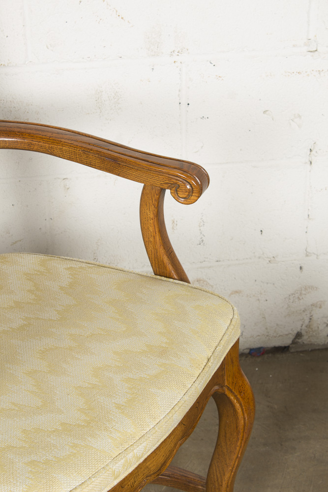 French Provincial Style Cane Back Dining Chairs by Hickory Manufacturing Company