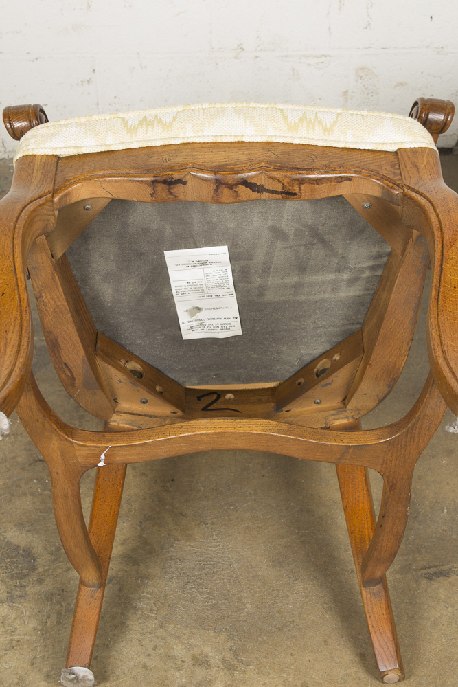 French Provincial Style Cane Back Dining Chairs by Hickory Manufacturing Company