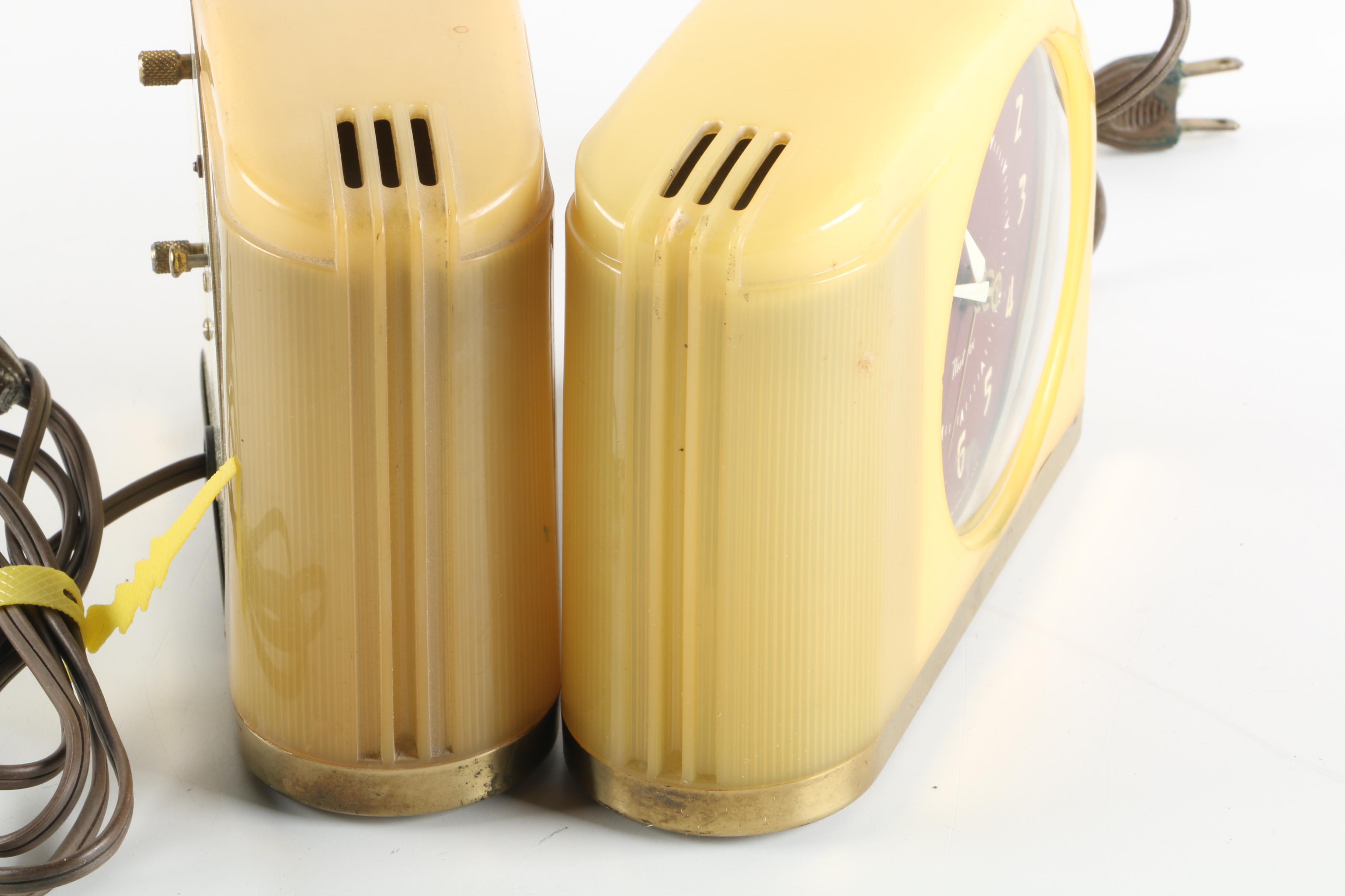 Circa 1950s Westclox "Moonbeam" Alarm Clocks