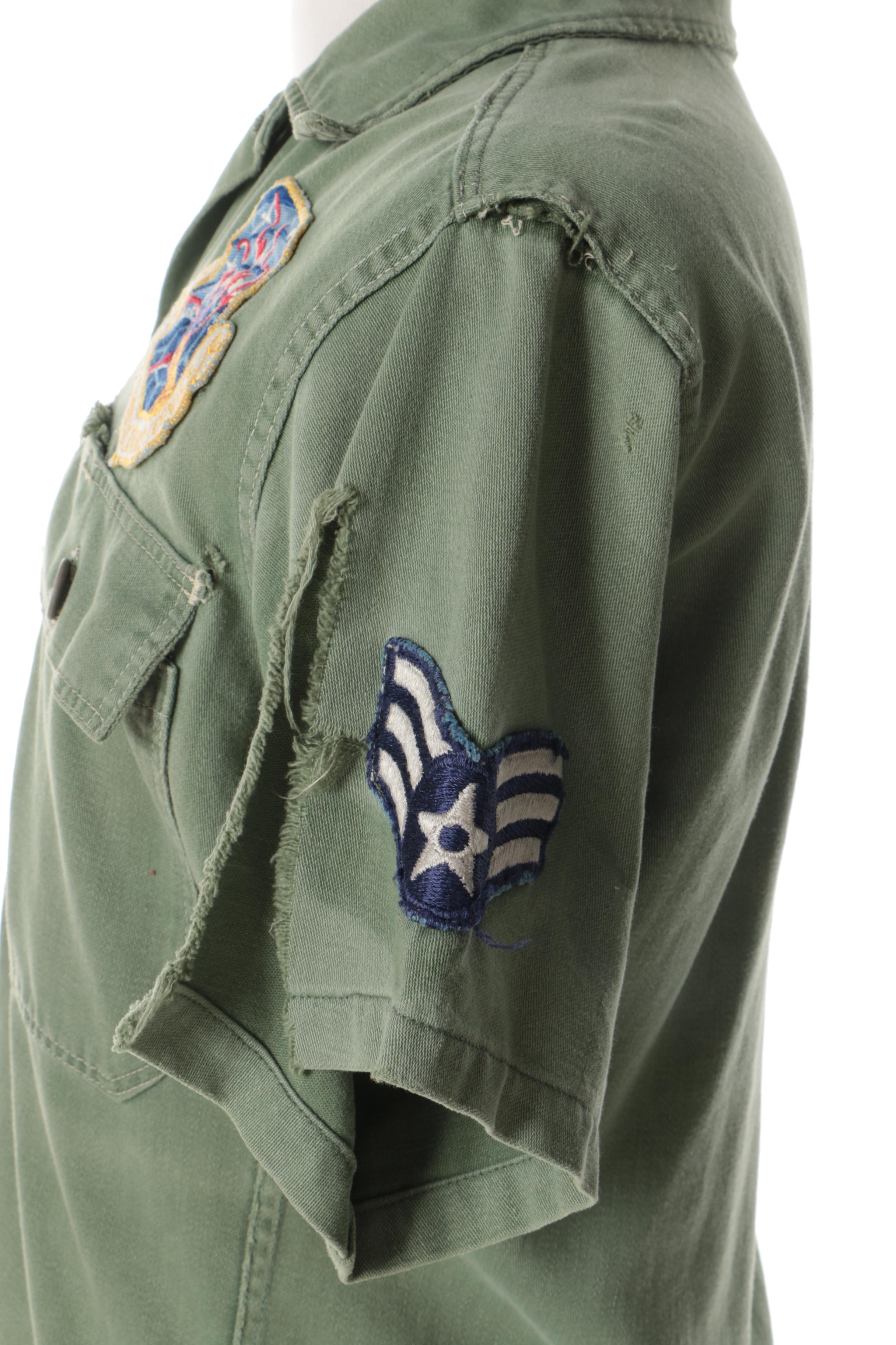 Men's Vintage US Air Force Communications Service Button-Front Shirts