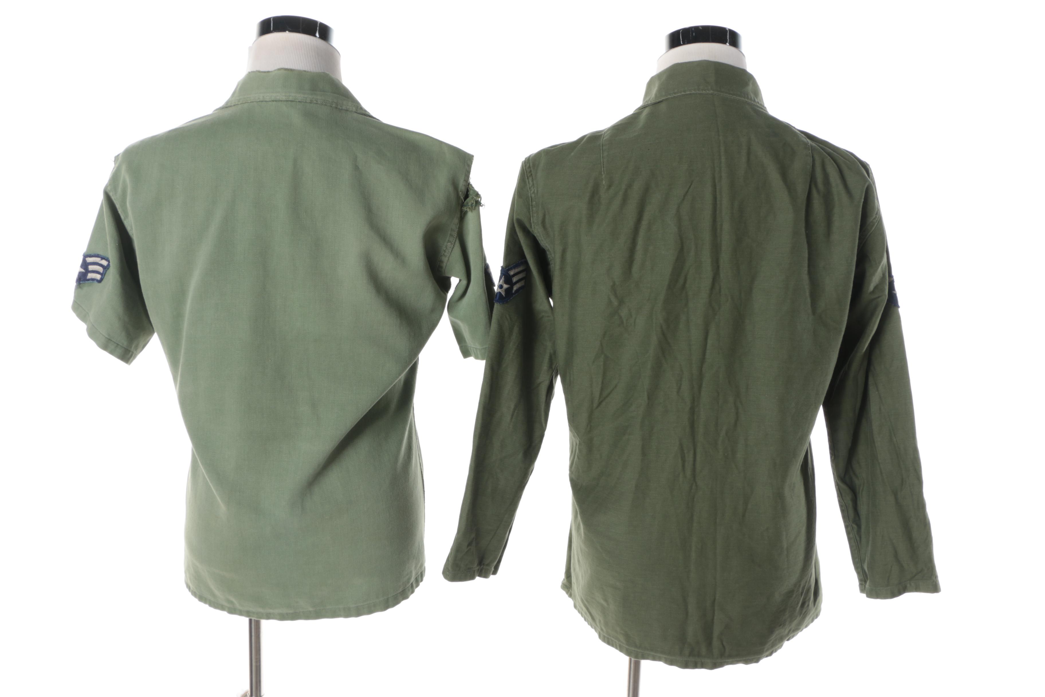 Men's Vintage US Air Force Communications Service Button-Front Shirts