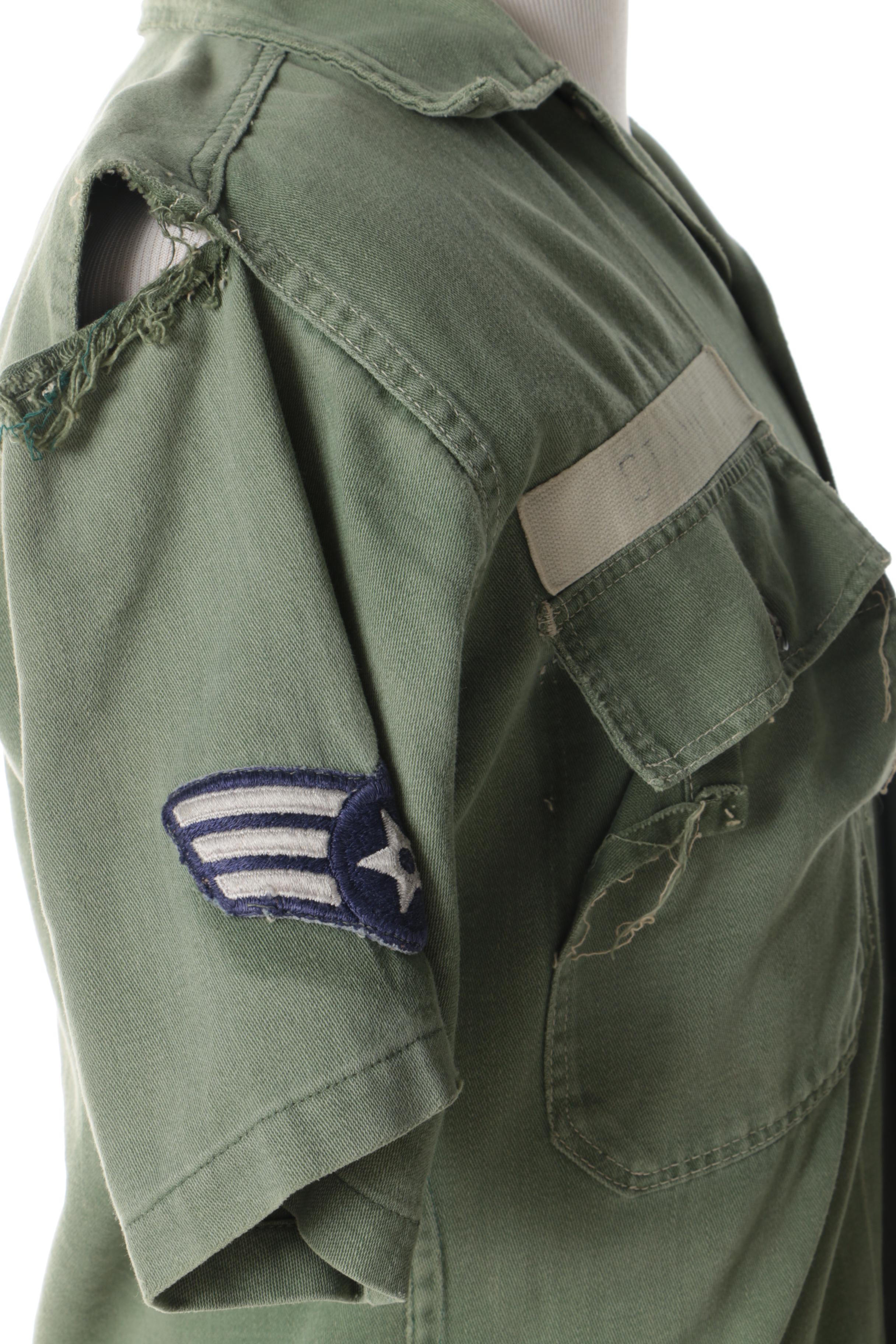 Men's Vintage US Air Force Communications Service Button-Front Shirts